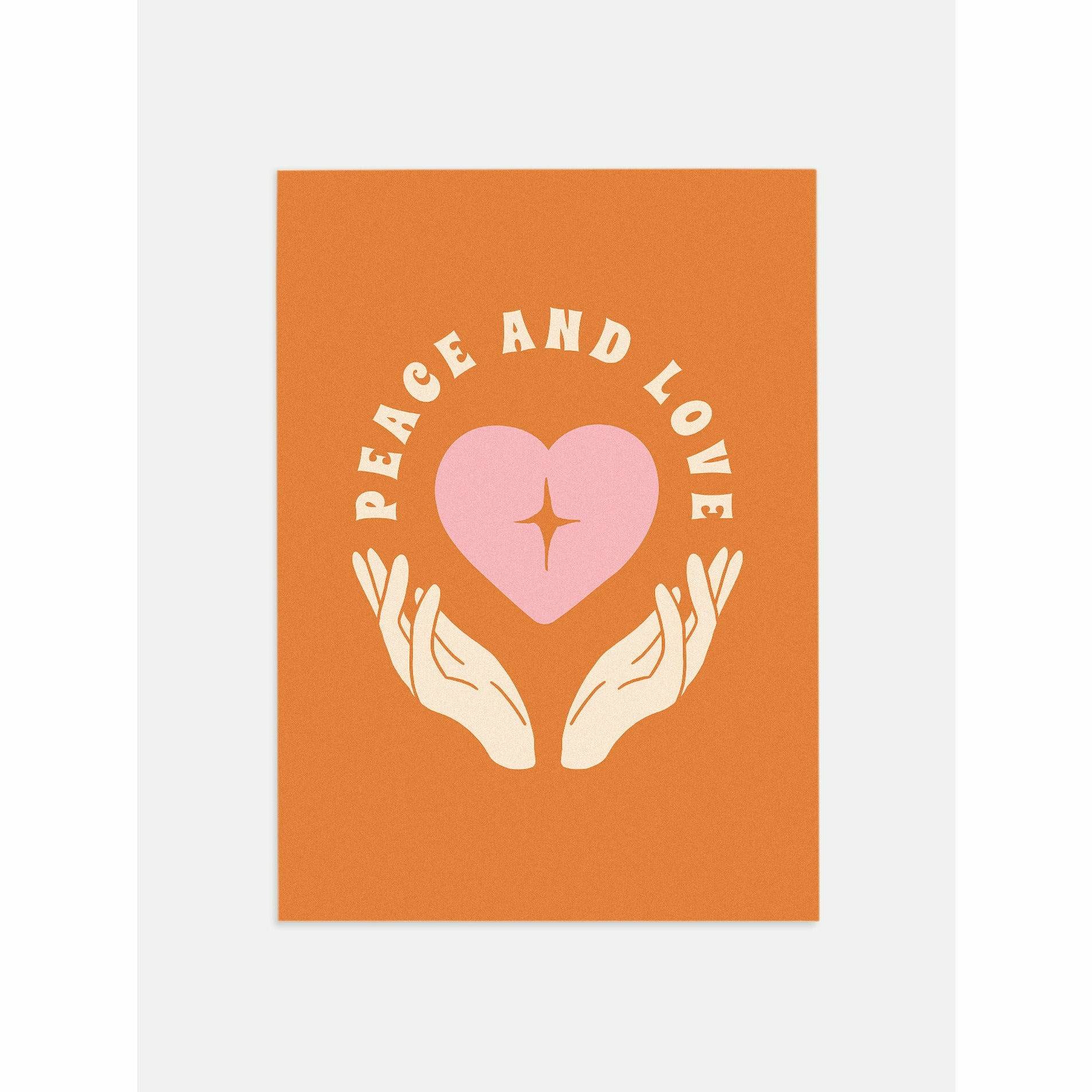 Peace and Love Vintage Wall Posters