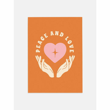 Peace and Love Vintage Wall Posters