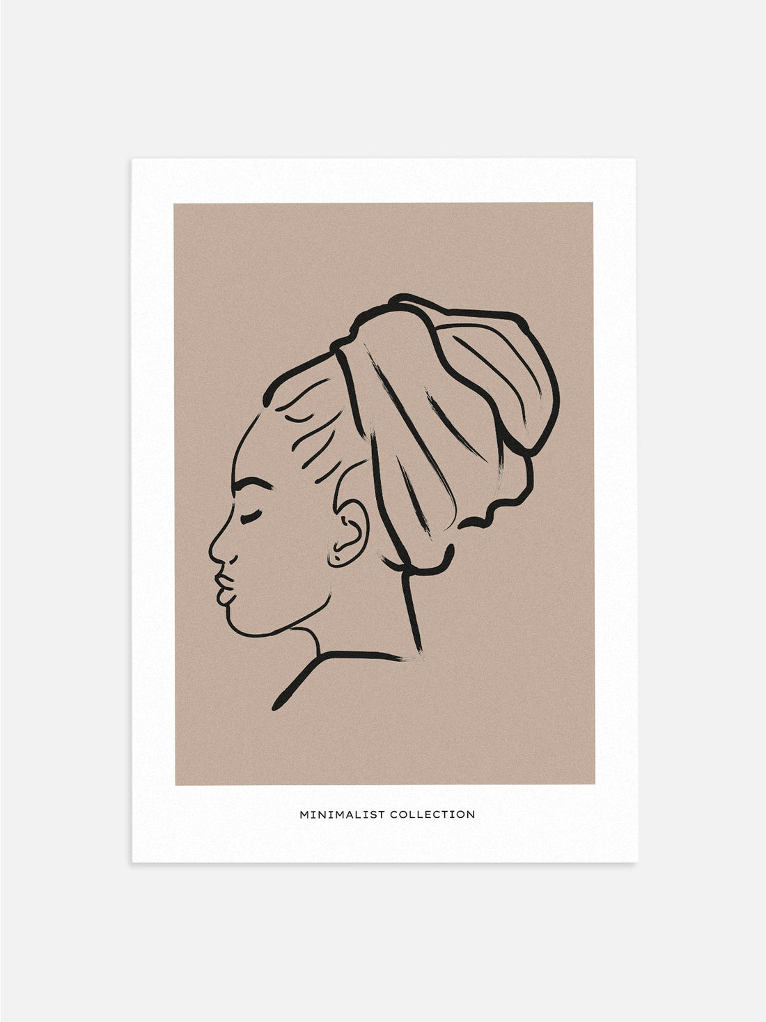 Minimalist Profile of a Woman Bedroom Poster