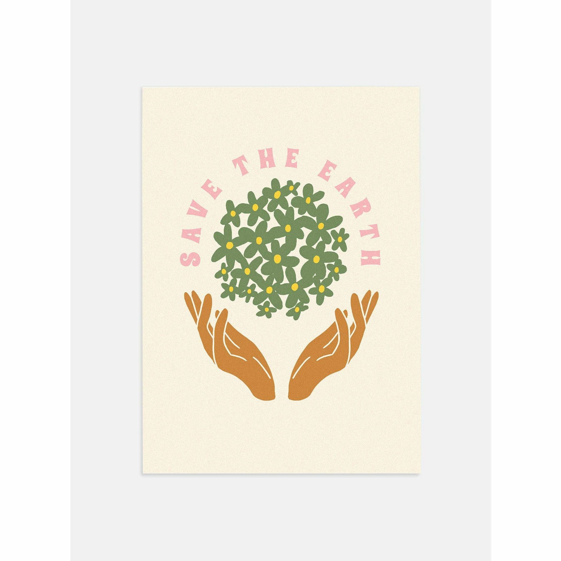 Save the Earth Vintage Poster Art