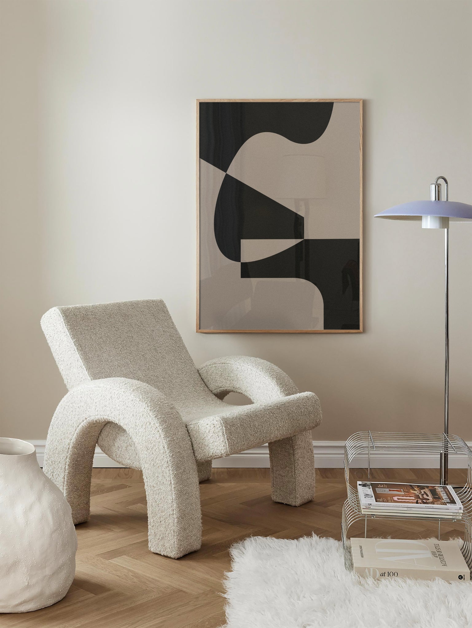 Brown & Black Abstract Shapes Poster