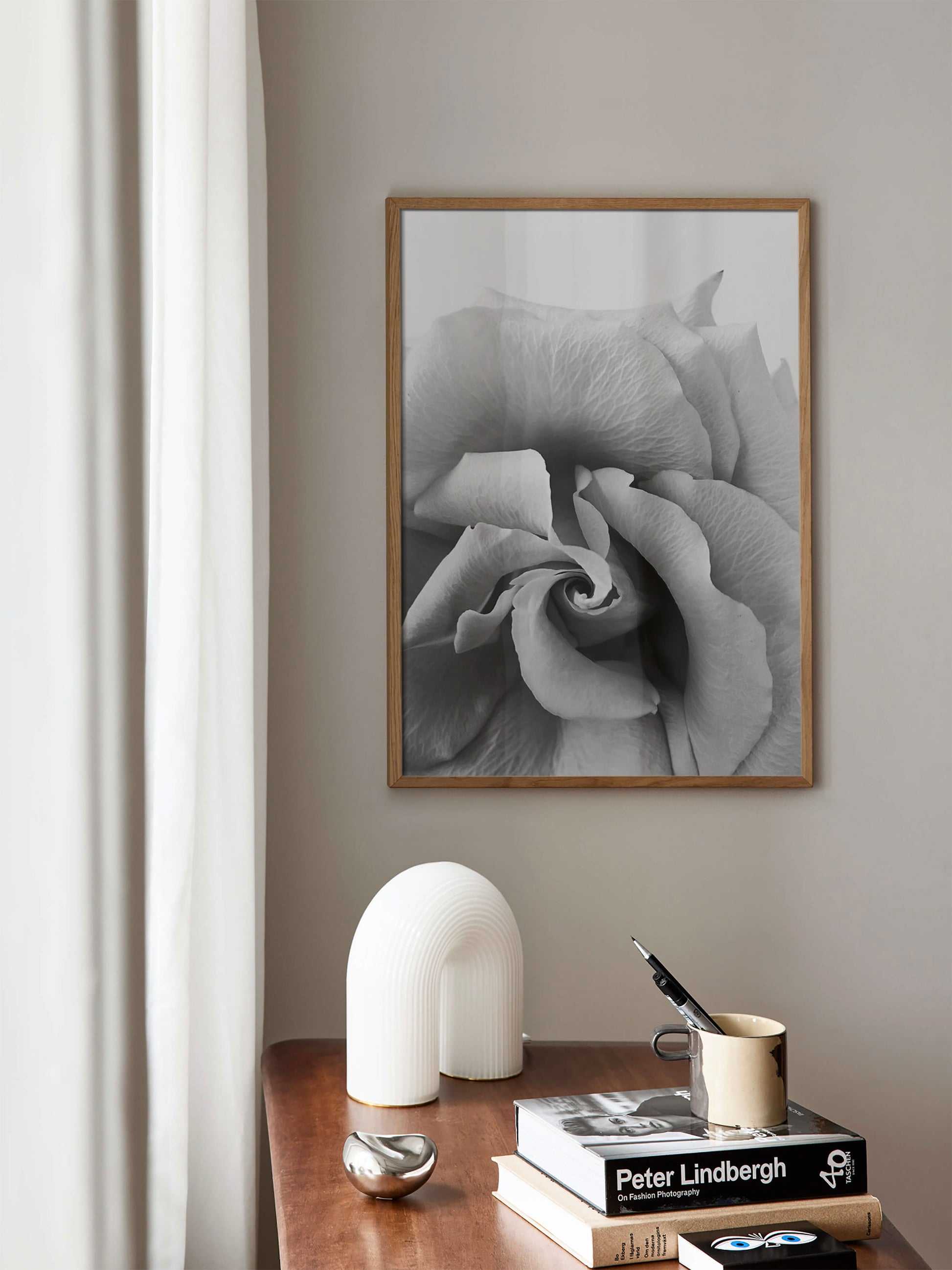 Black & White Rose poster