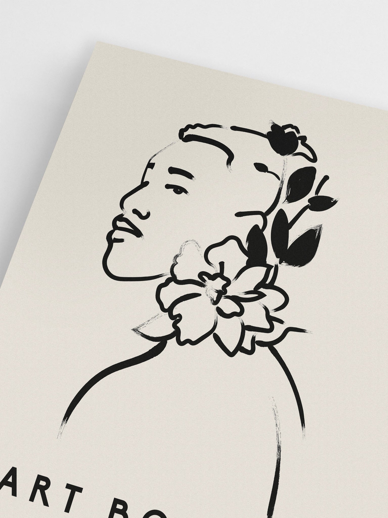 Silhouette with Flowers Bedroom Wall Art Decor