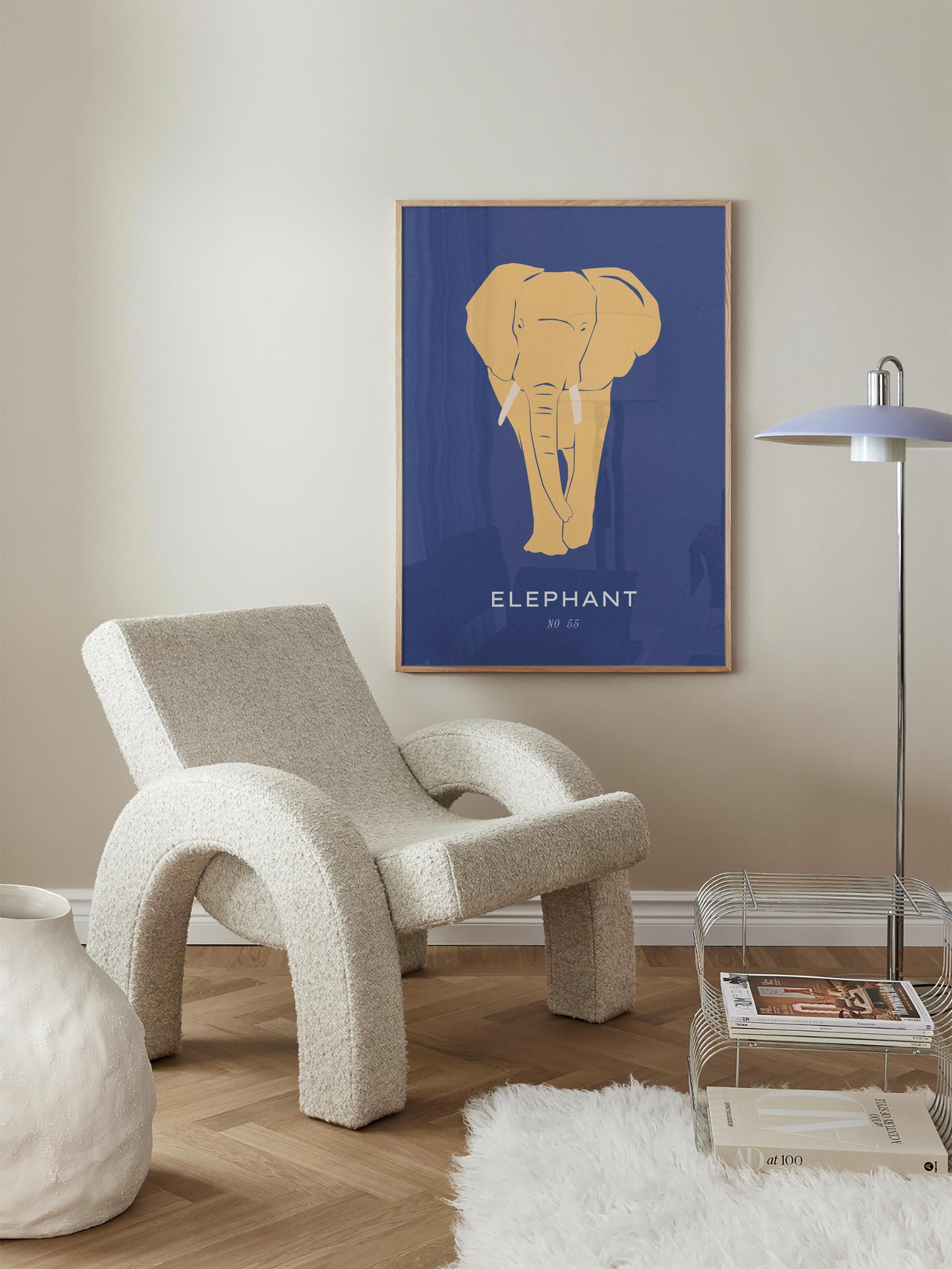 Yellow Elephant Poster