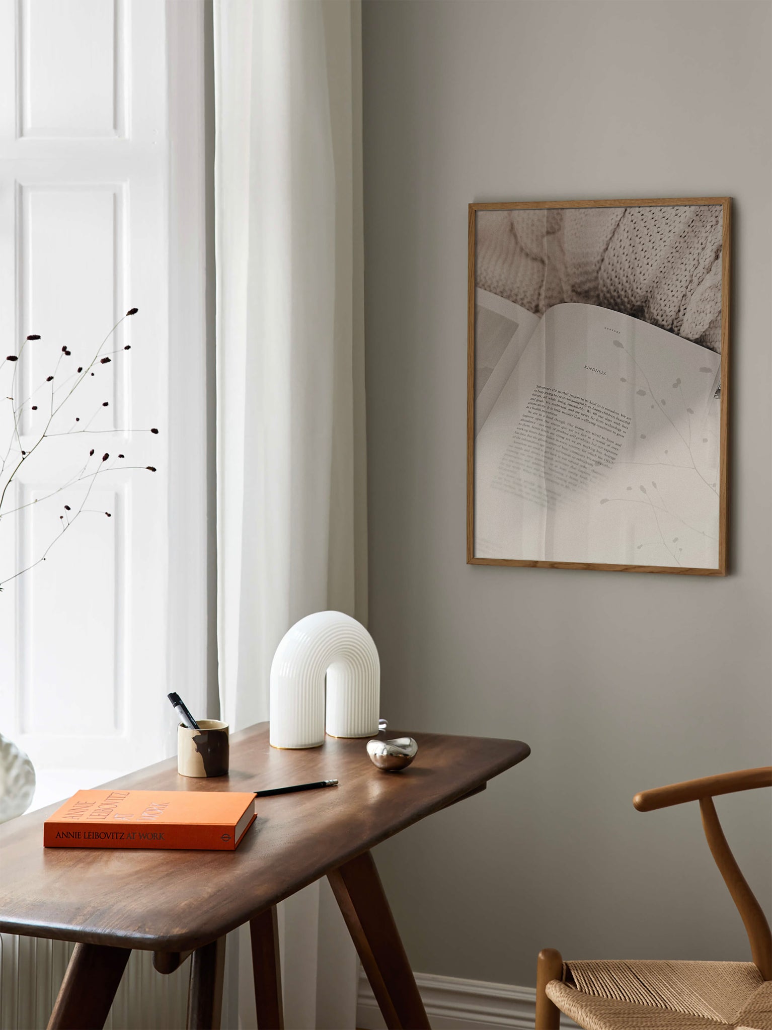 Neutral Book Wall Art poster