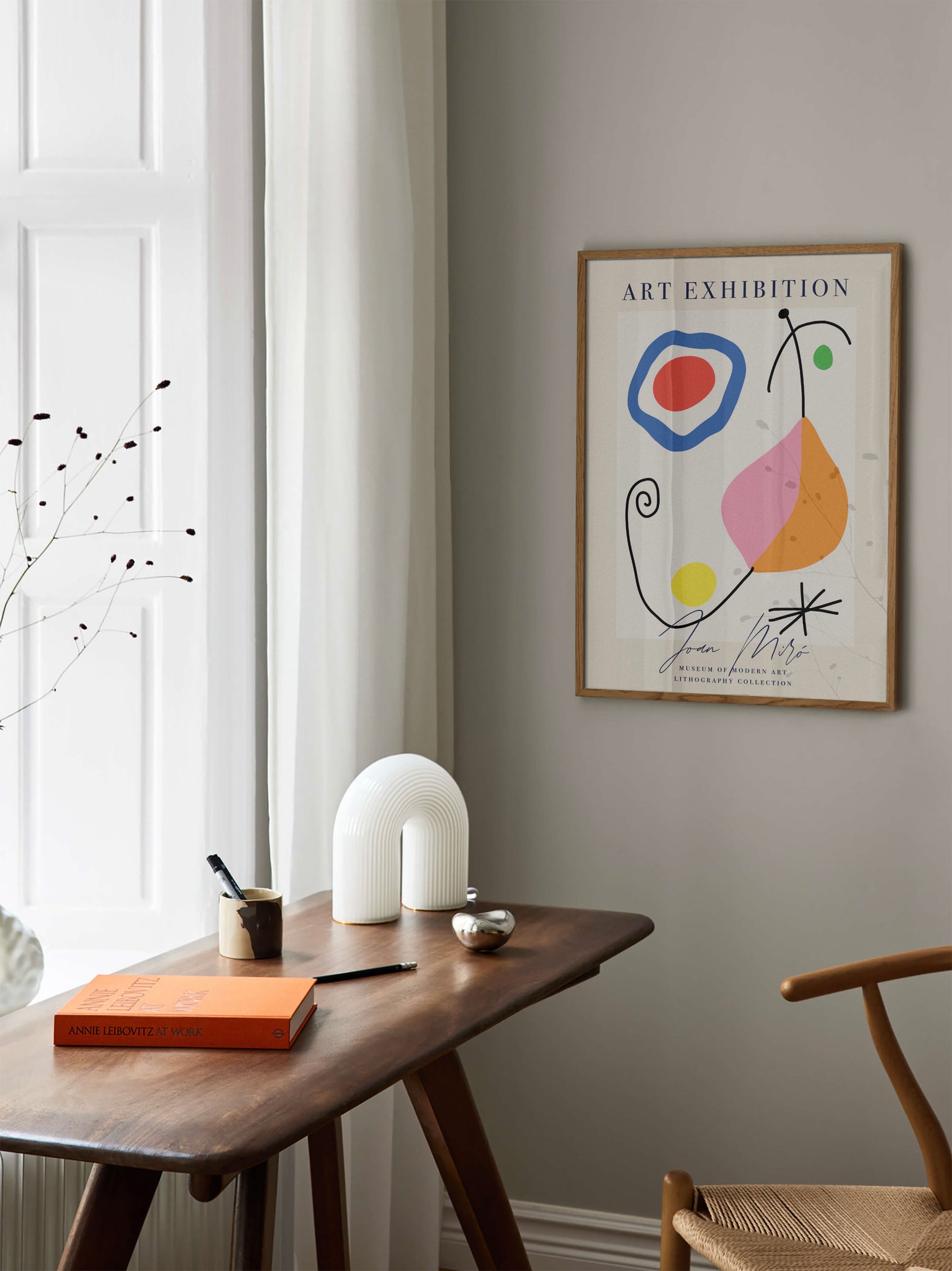 Joan Miró Pink & Orange Modern Art