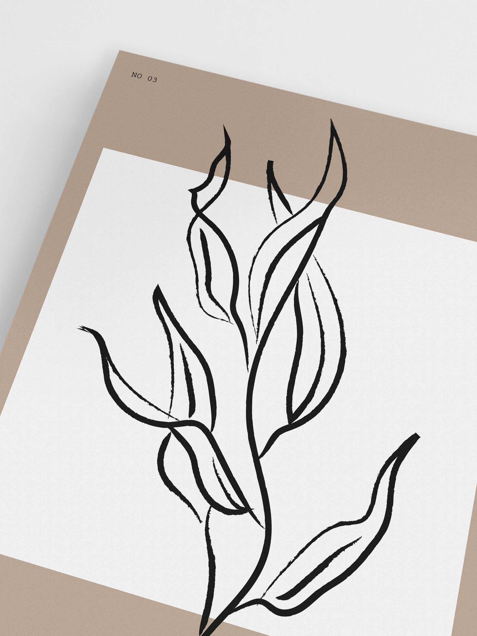 Minimalist Stem Line Bedroom Wall Art