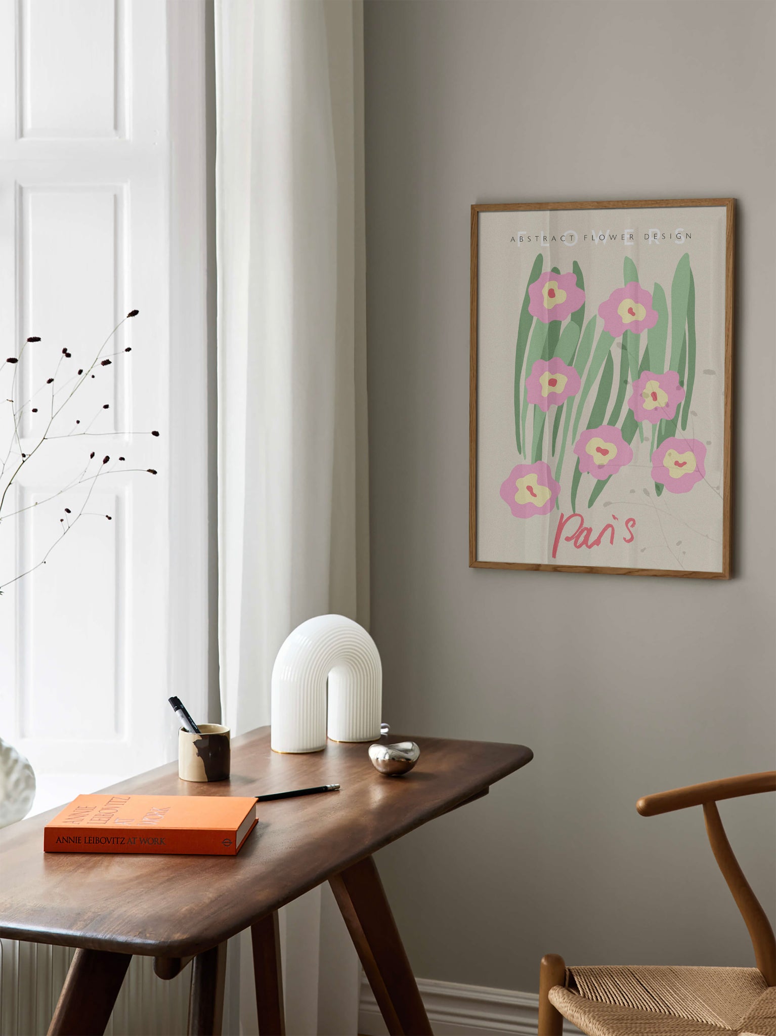 Paris Flowers Poster