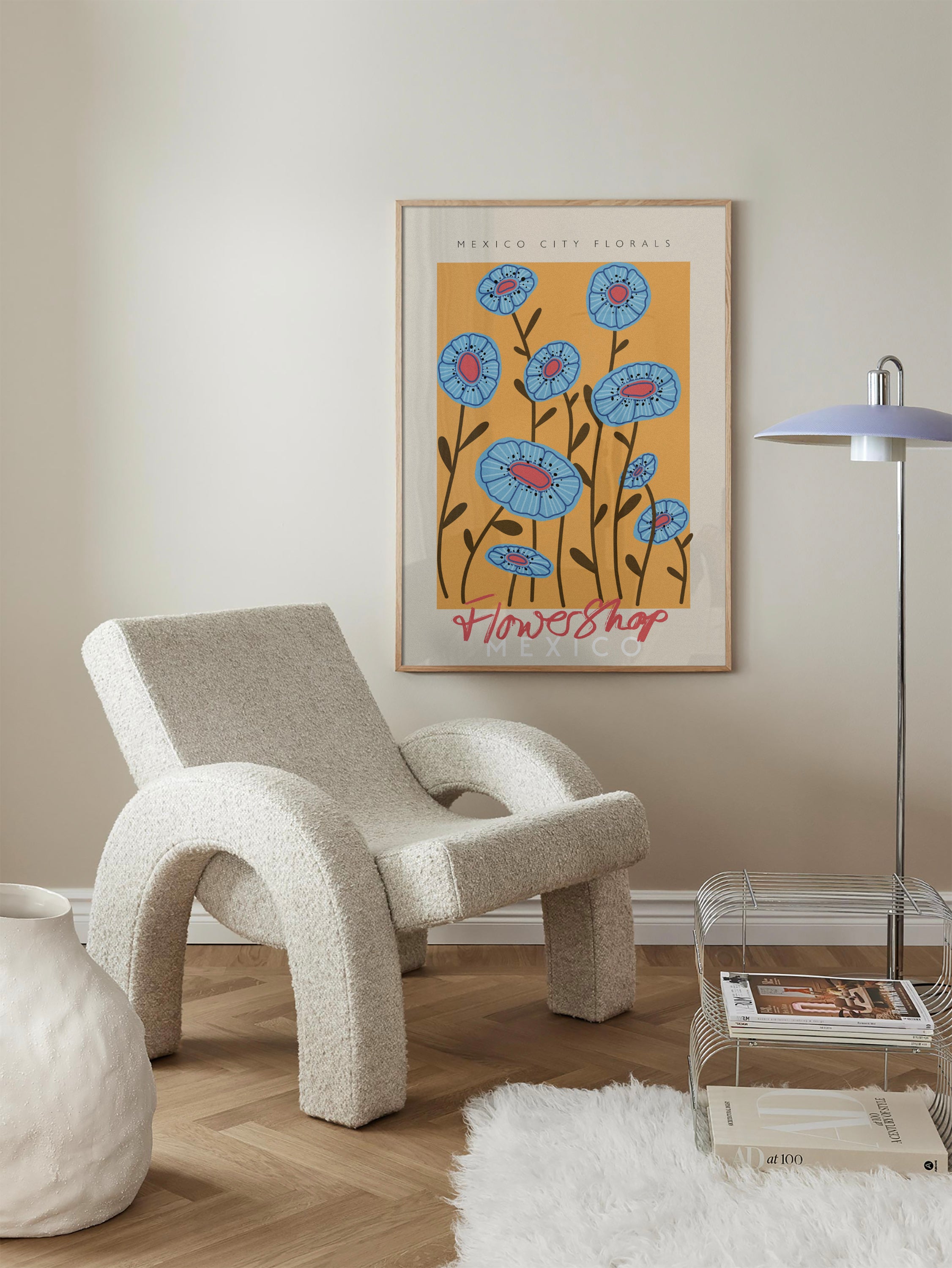 Mexico City Flower Shop Poster