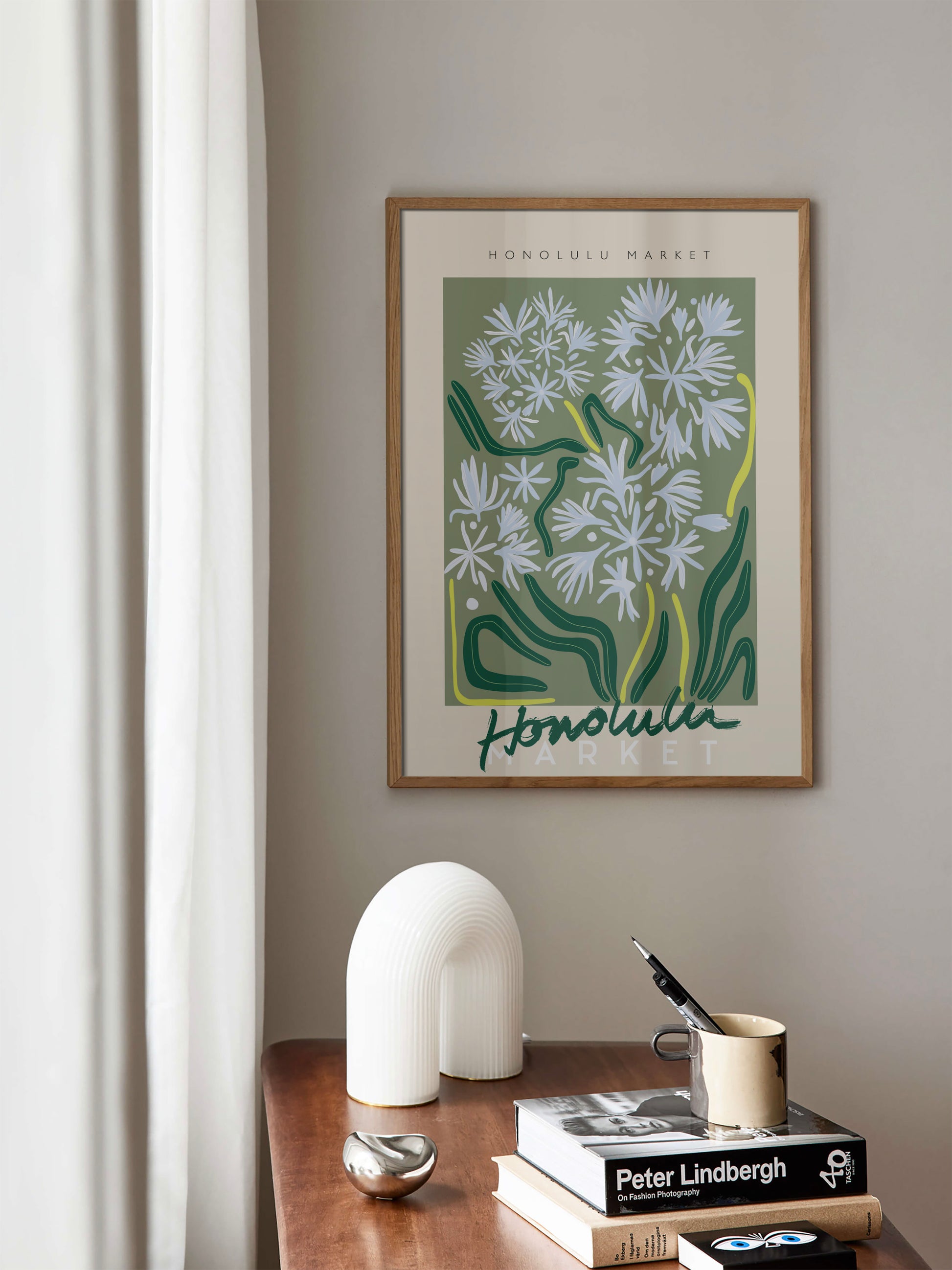 Honolulu Market Blossoms Poster