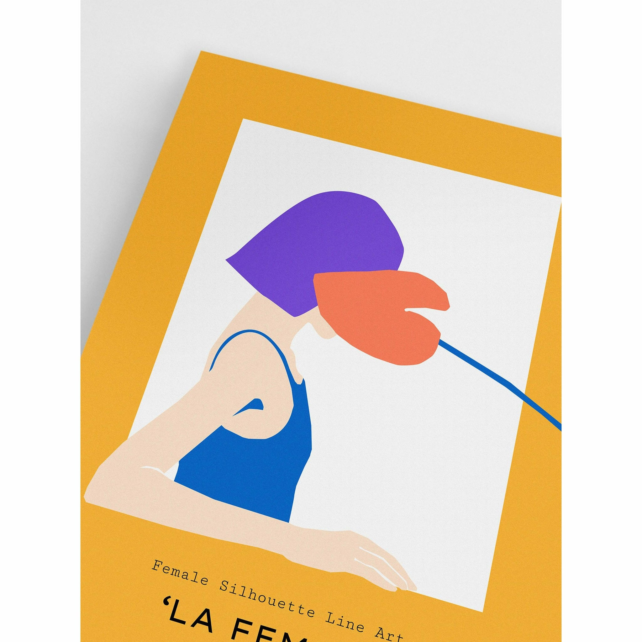 Female Silhouette Digital Wall Art Poster