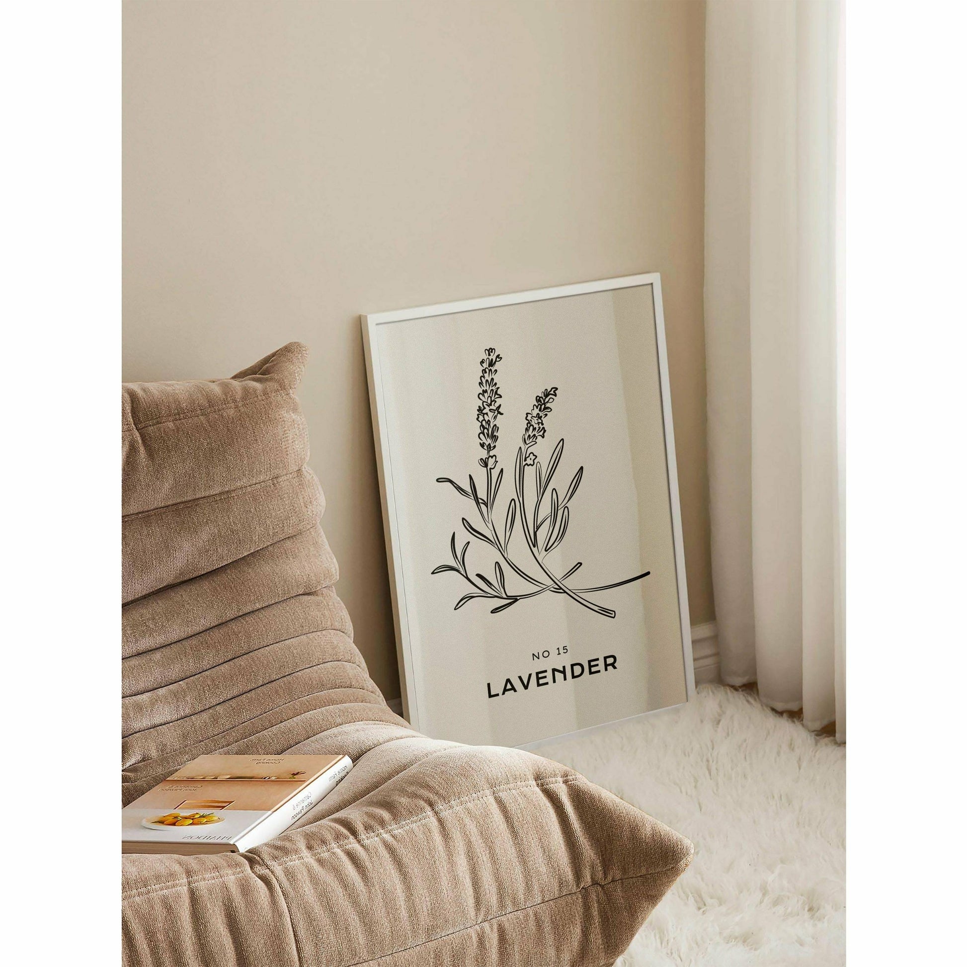 Beige Lavender Poster