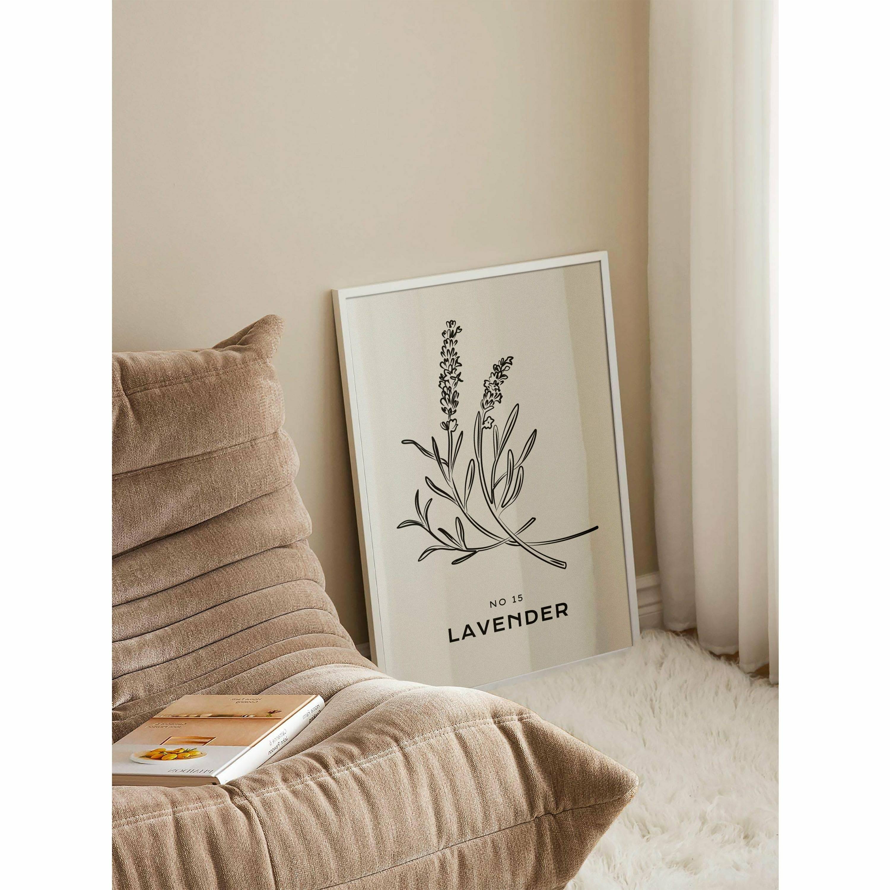 Beige Lavender Poster