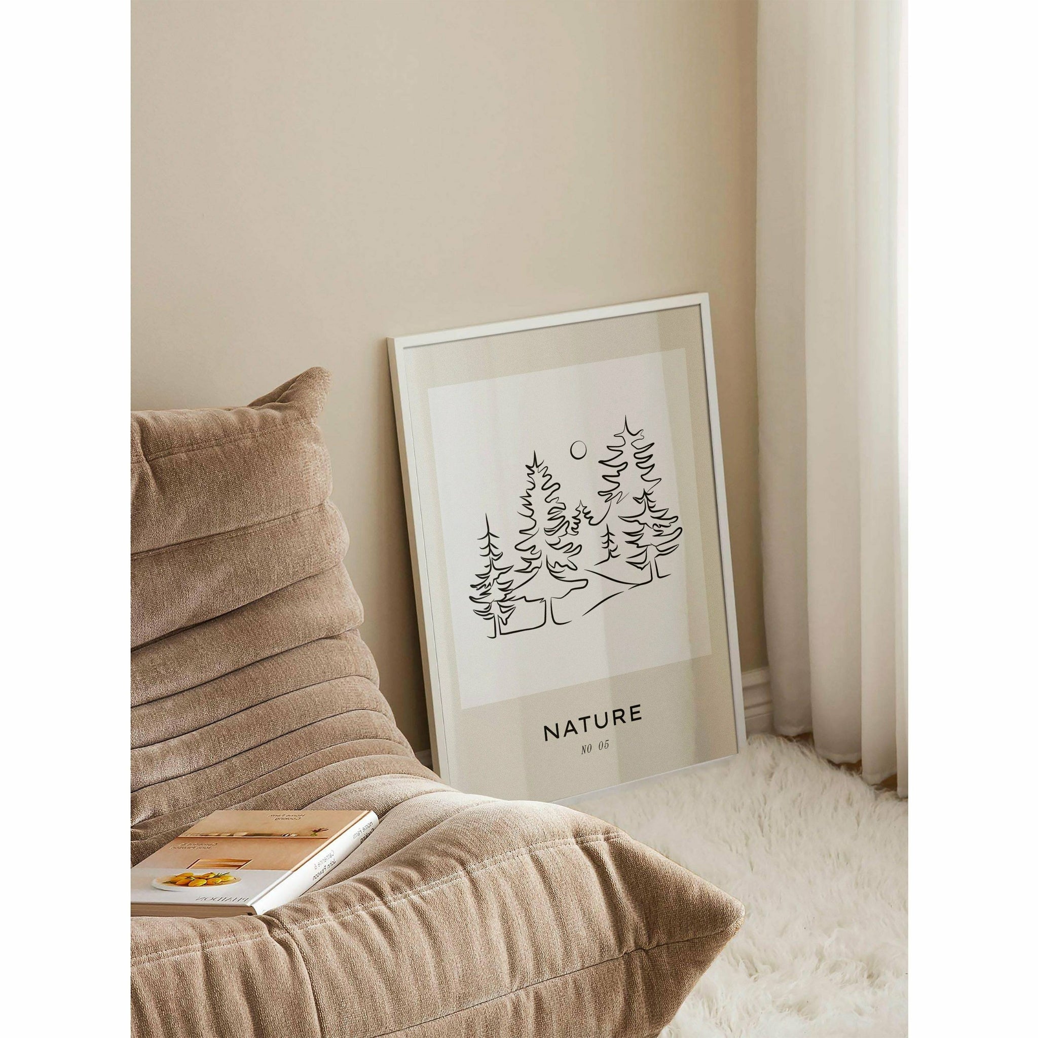 Minimalist Forest Drawing Poster