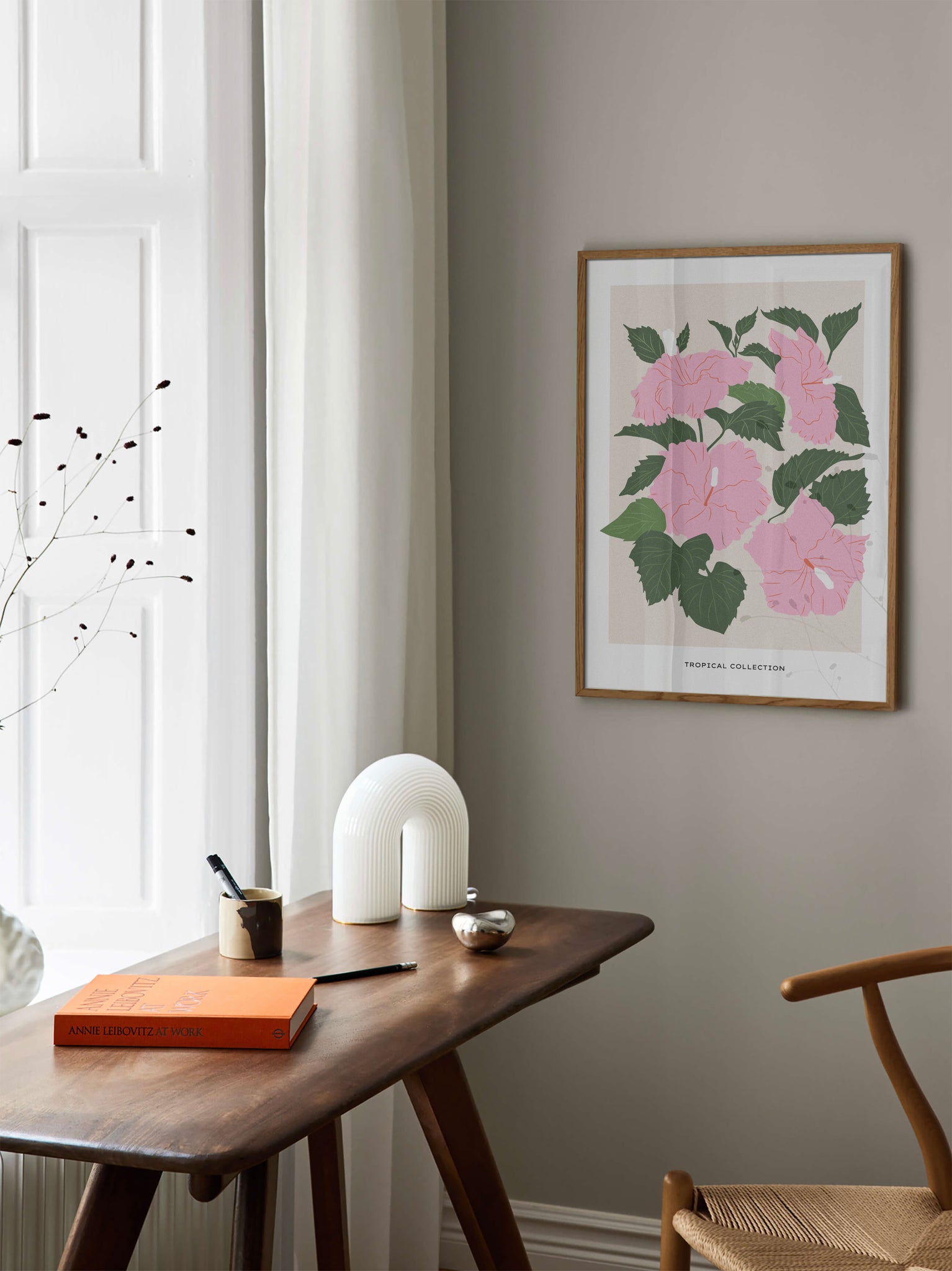 Pink Hibiscus Poster
