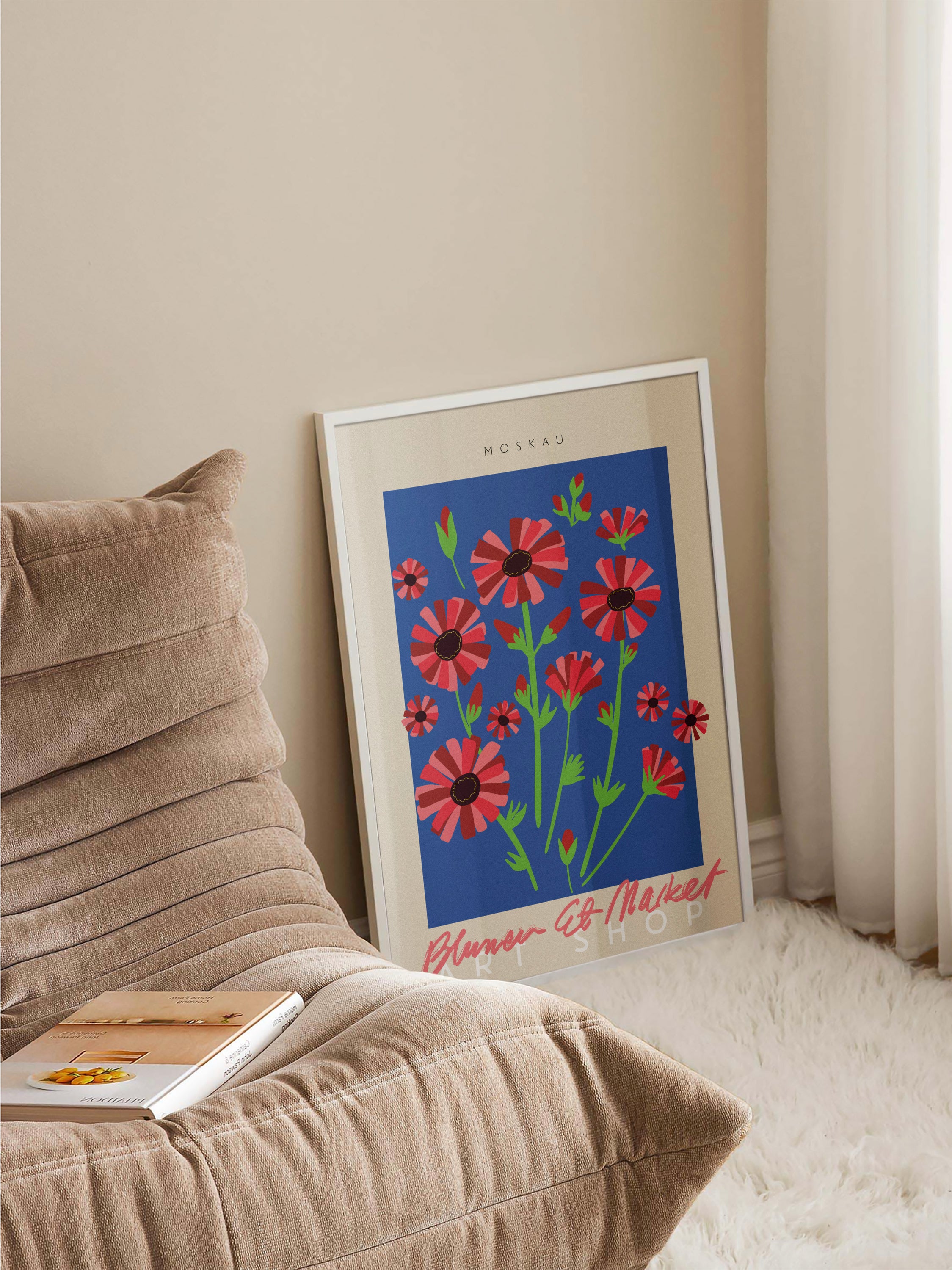 Moskau Flower Market Poster