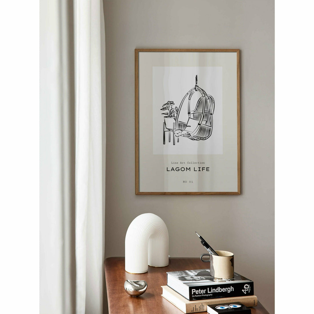 Hanging Chair Line Art Poster