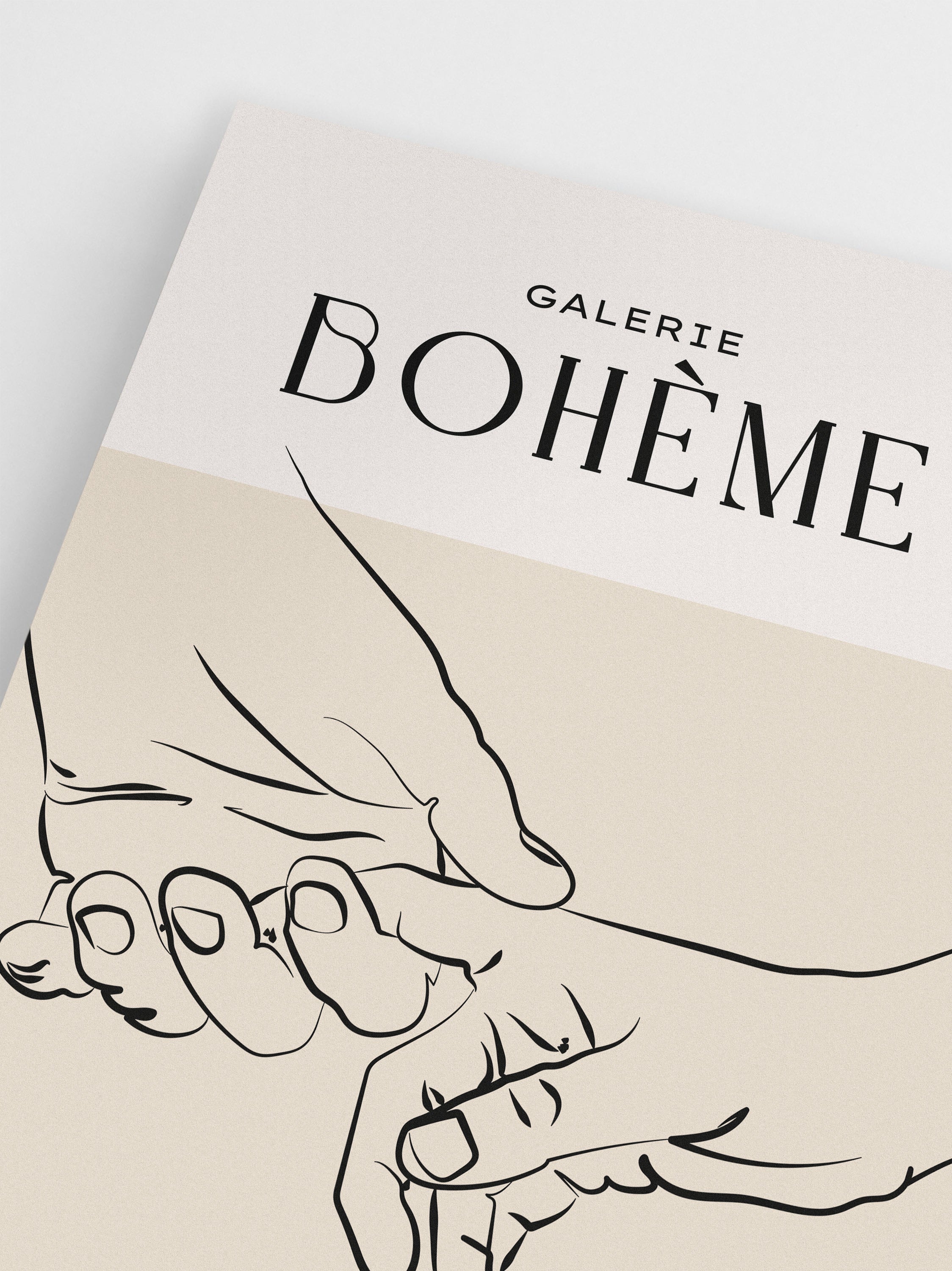 Hands Line Art Poster
