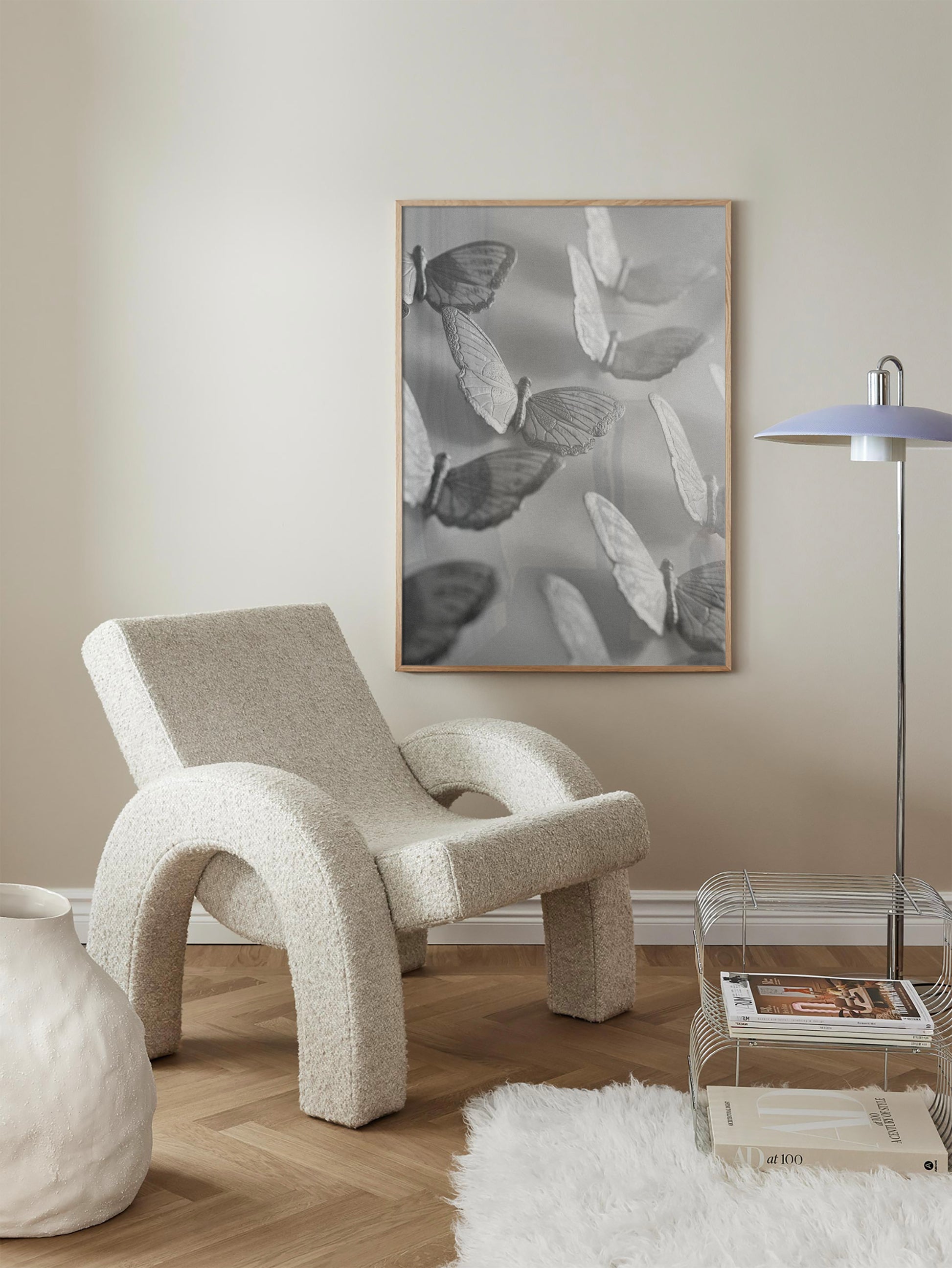 Black & White Butterflies poster