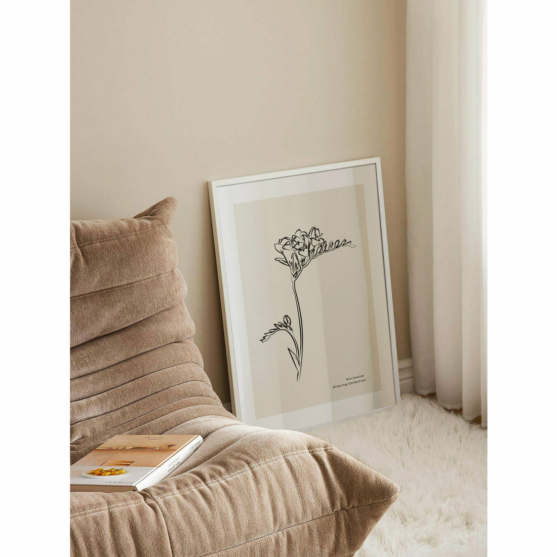 Freesia Line Drawing Poster