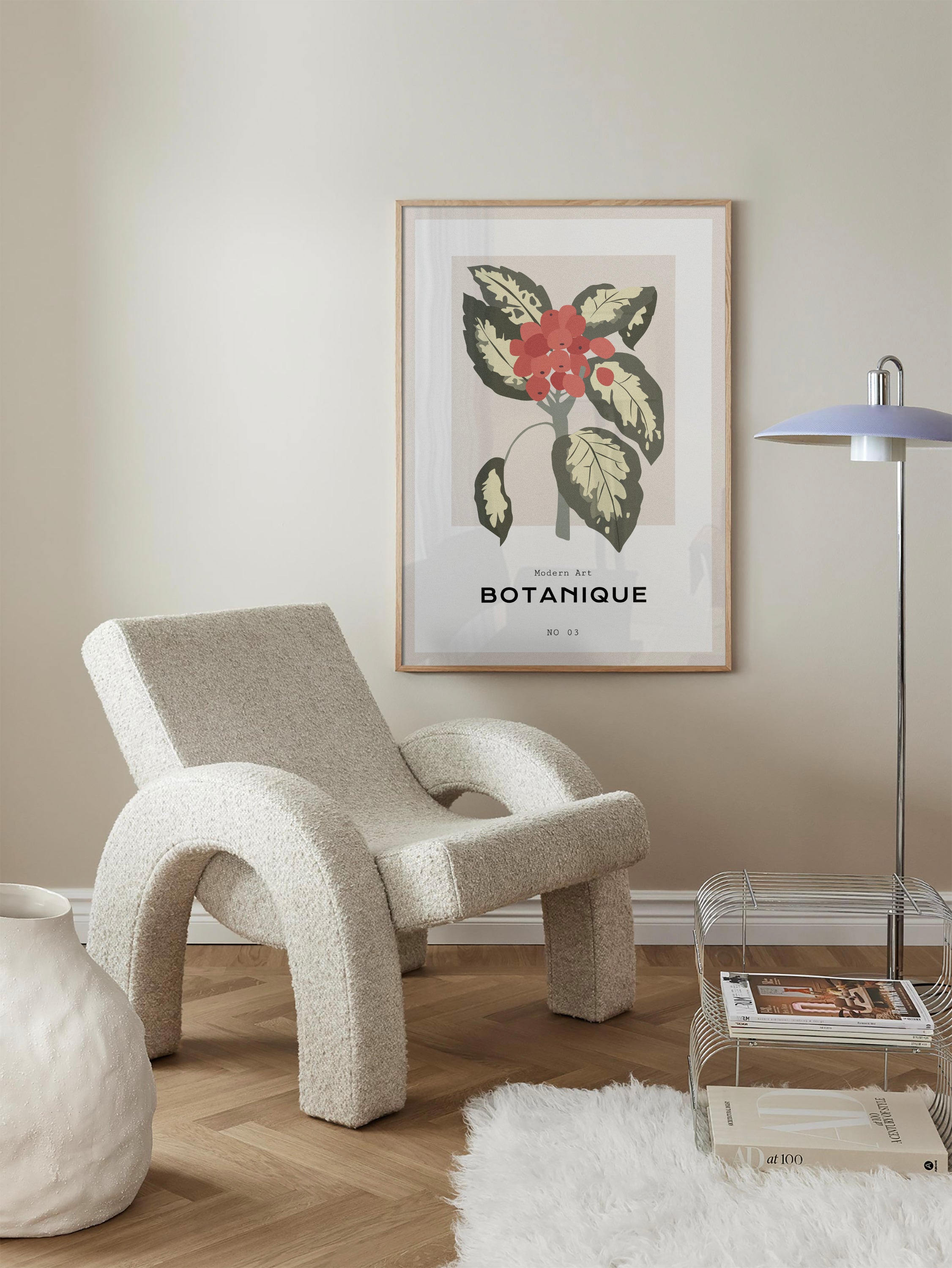 Botanical Green & Red Plant