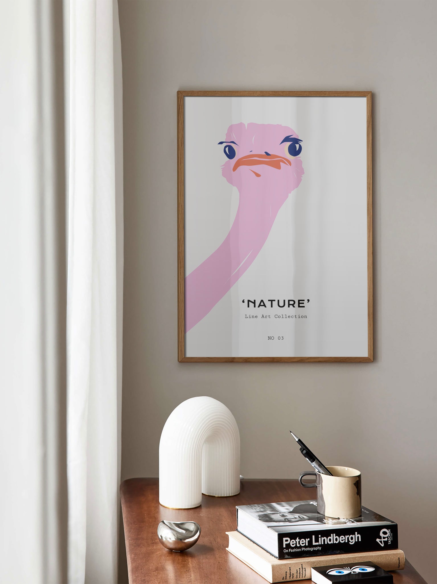 Ostrich Wall Art Poster