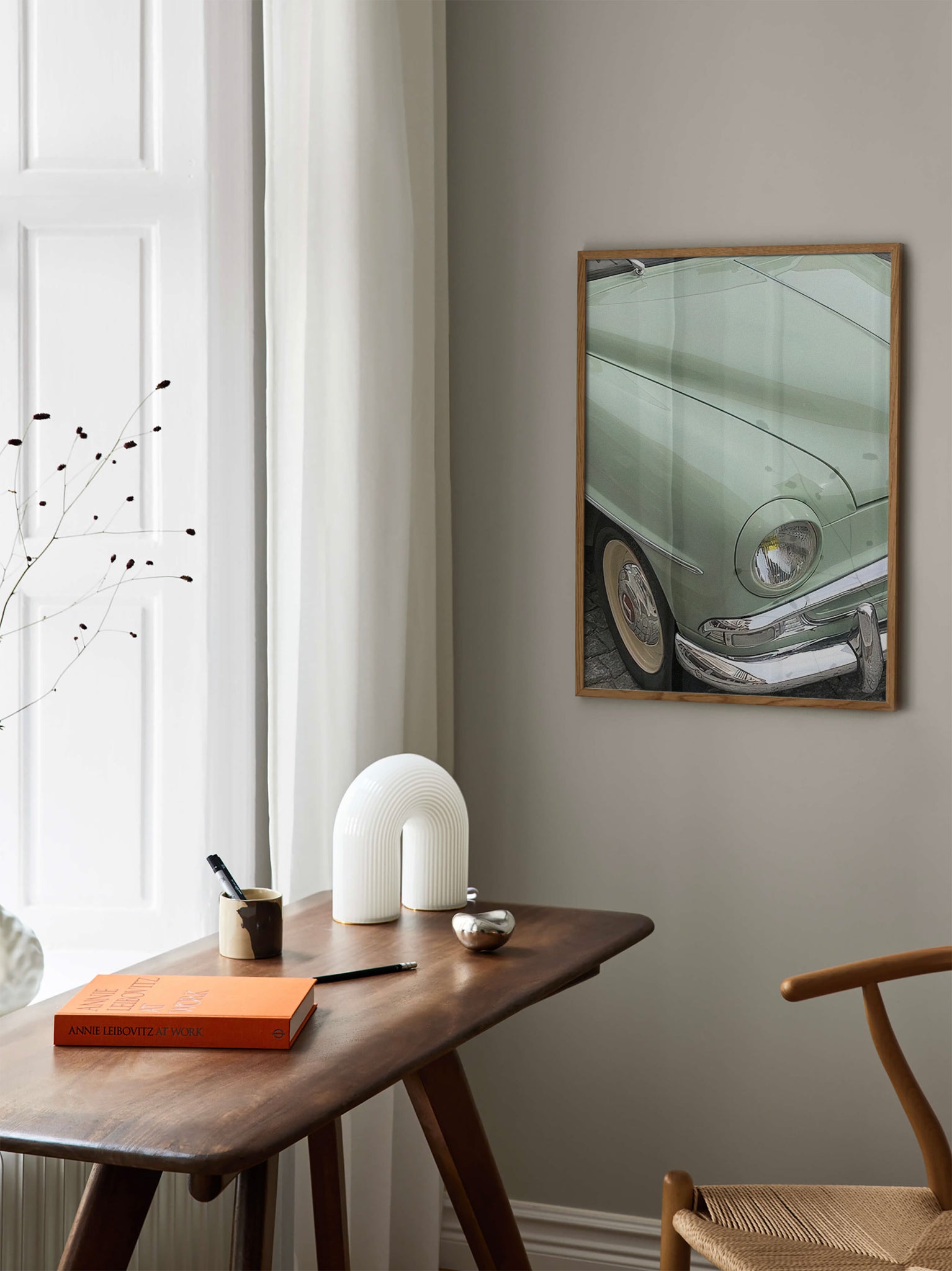 Green Vintage Car poster