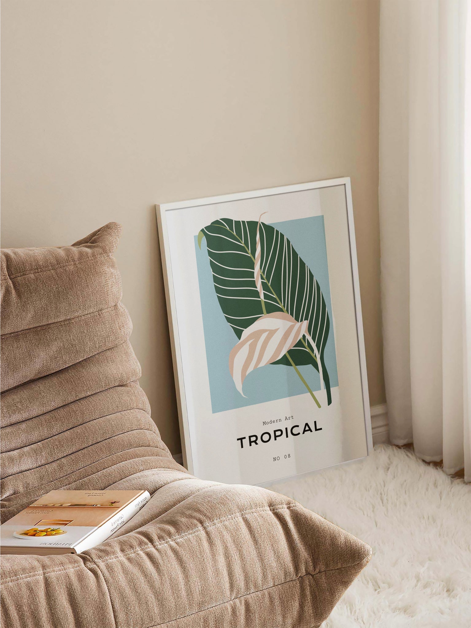 Tropical Leaves- Blue