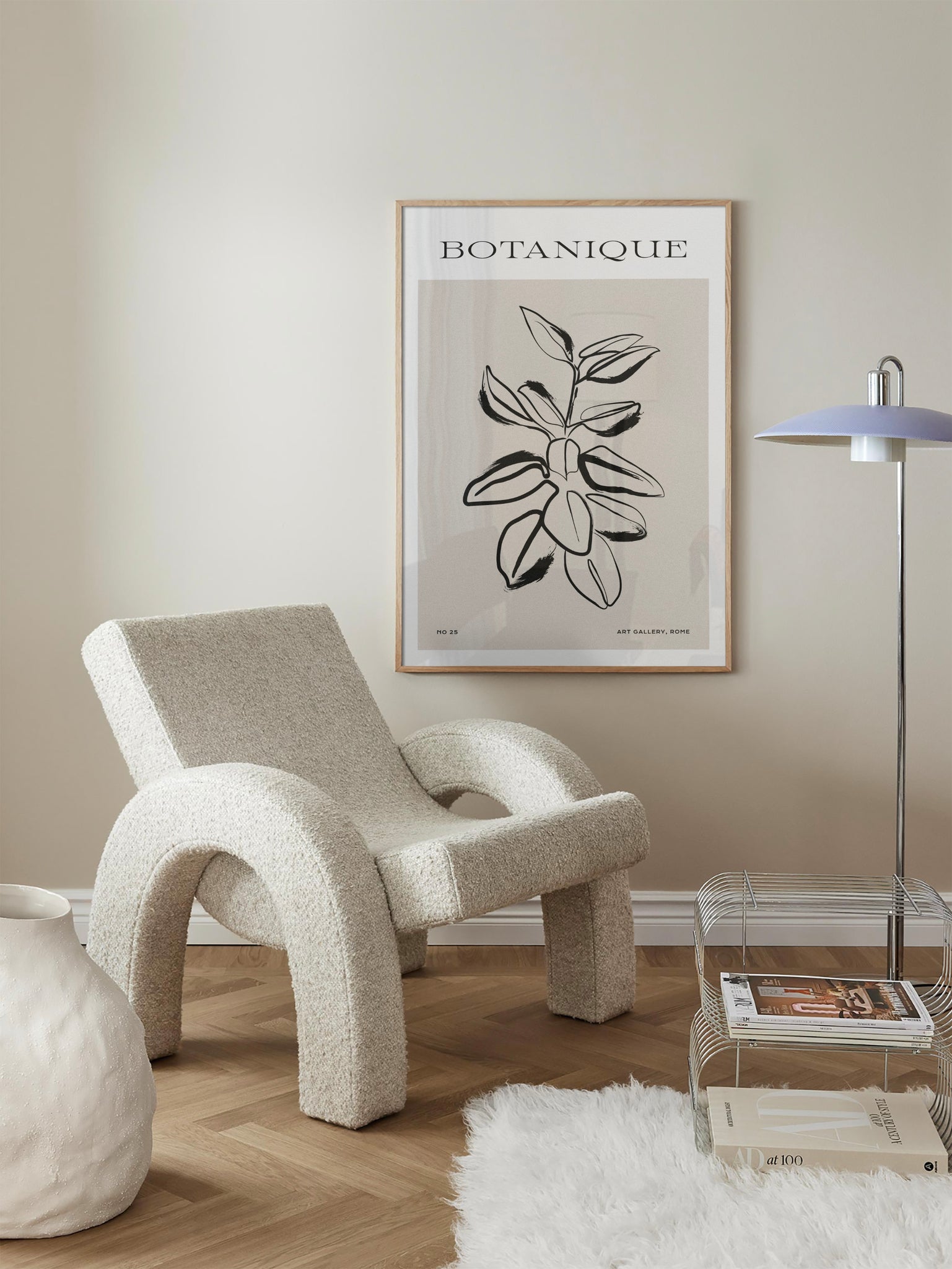 Neutral Plant Line Art Poster