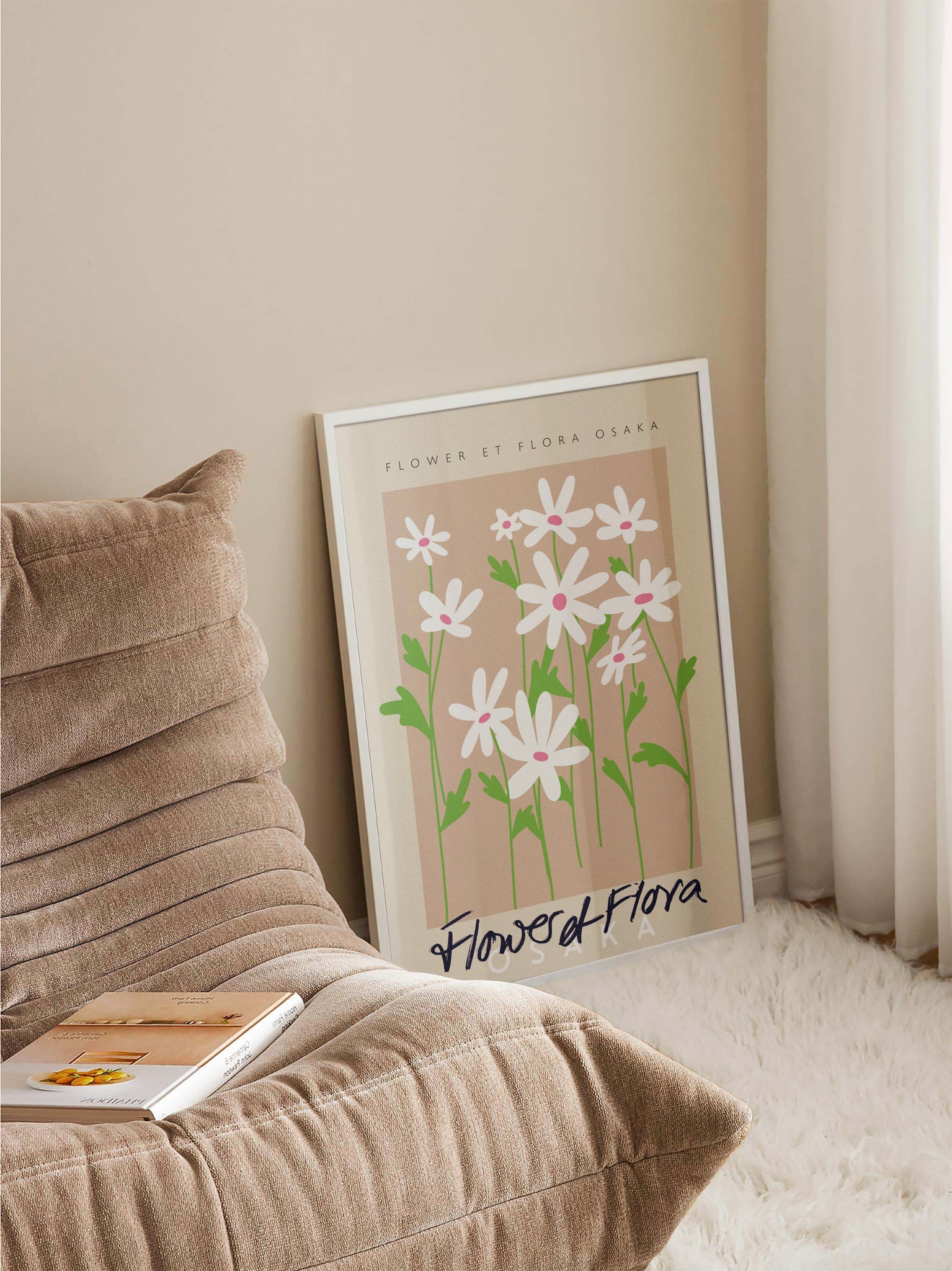 Abstract Minimalist White Flowers