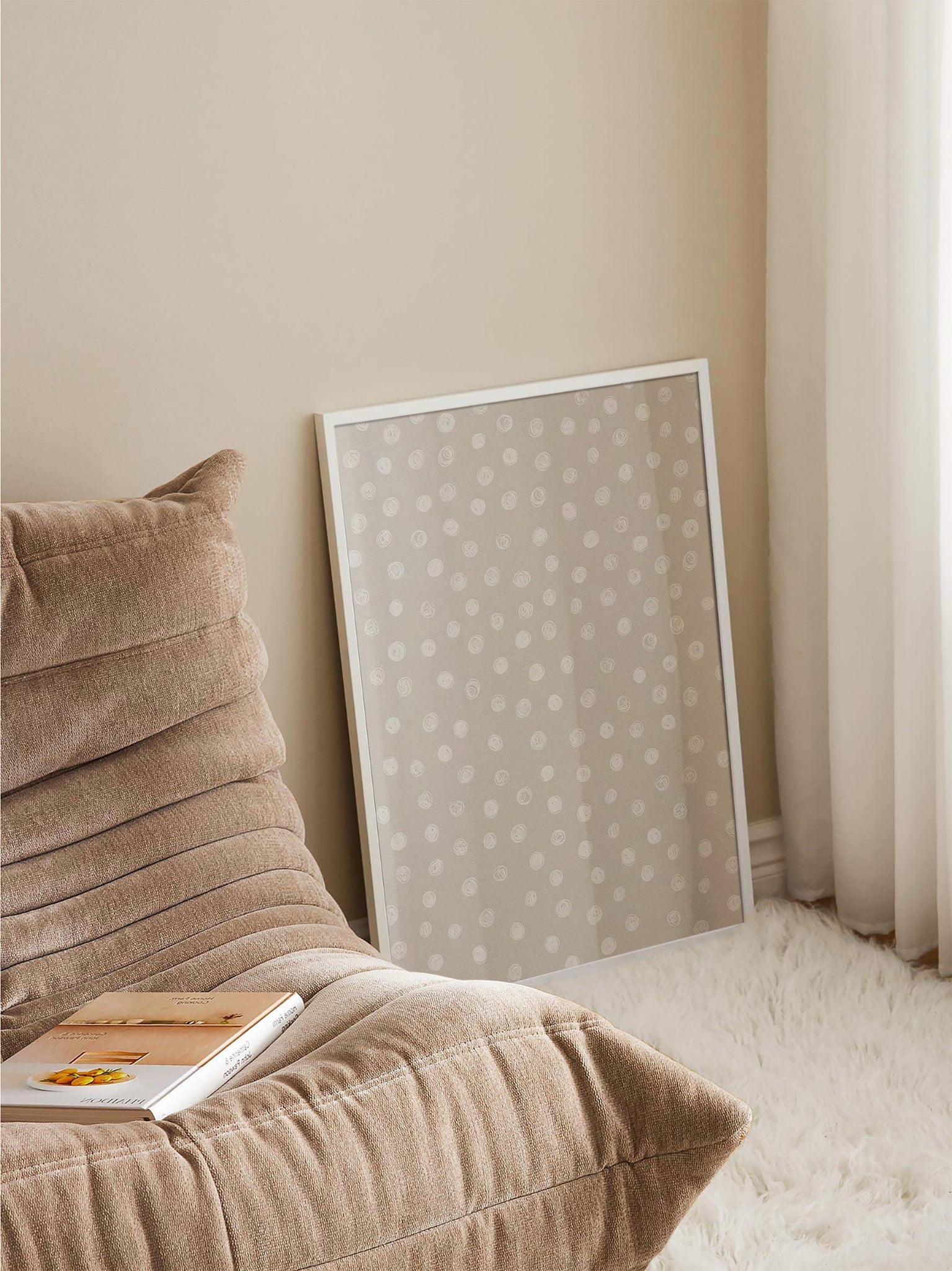 Neutral Dot Print poster
