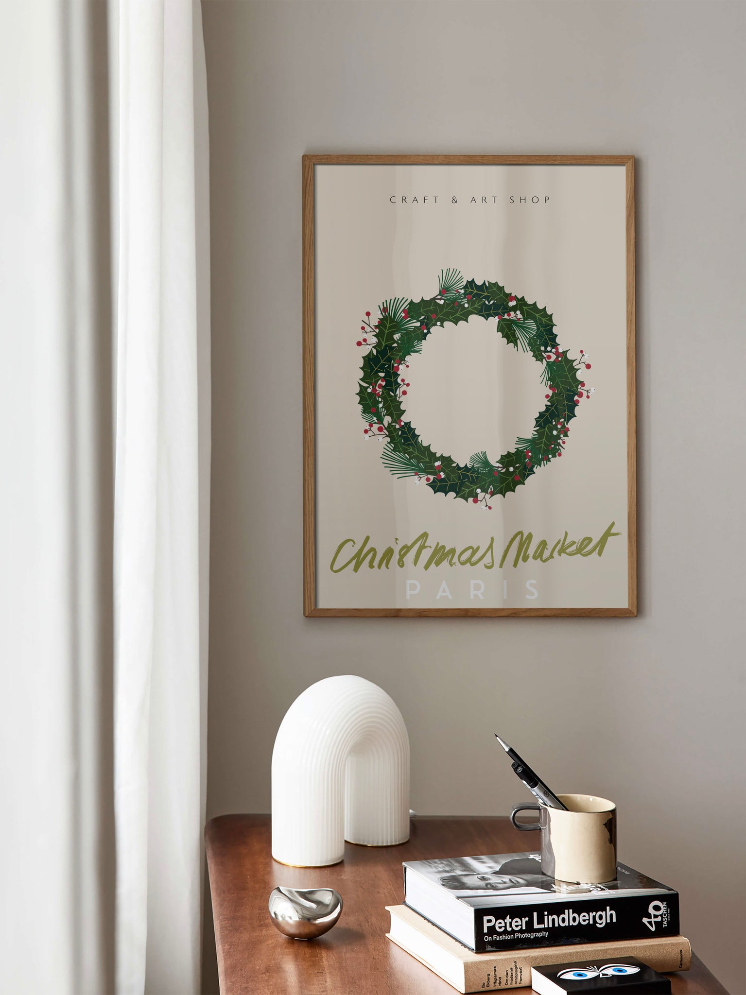 Christmas Market Paris Poster