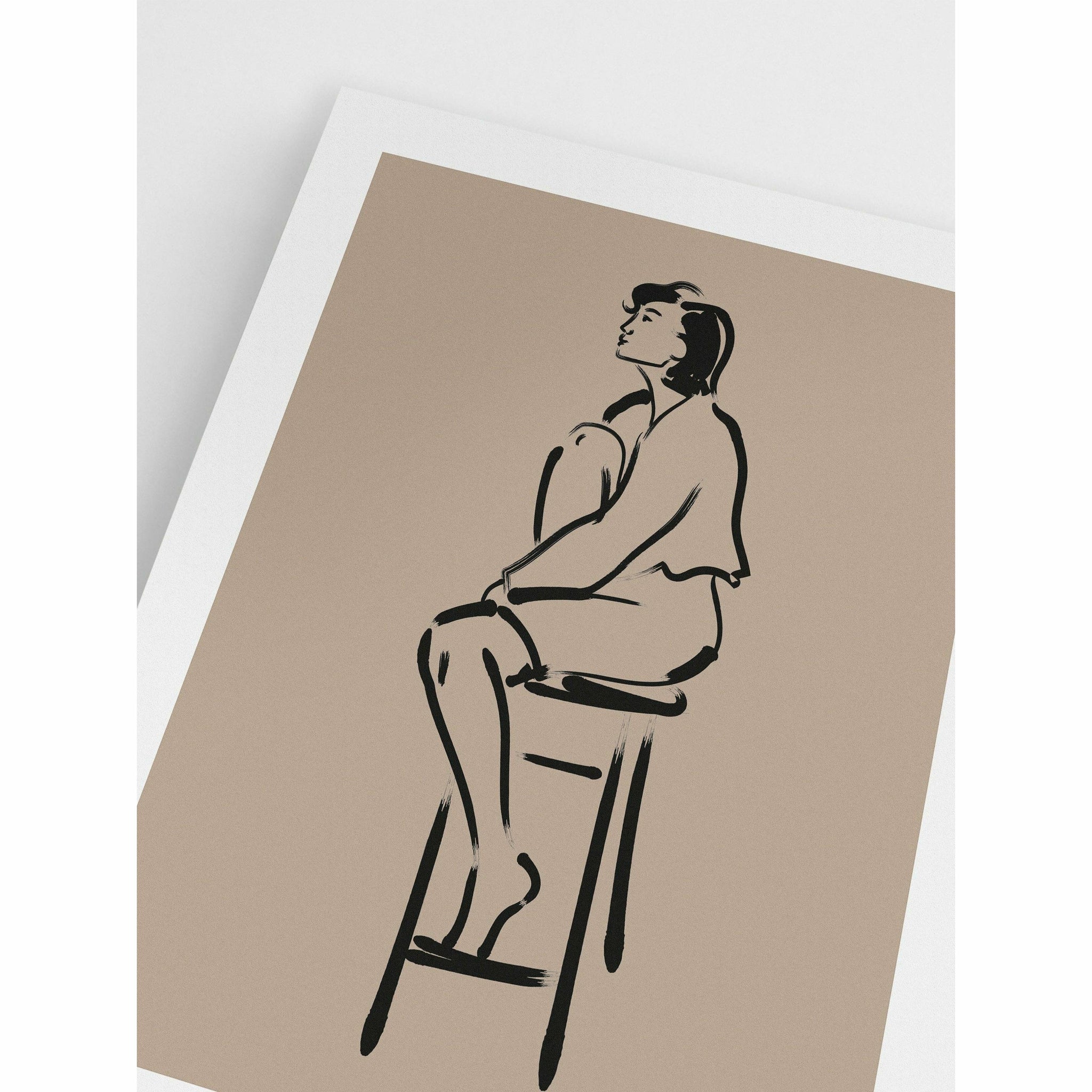 Neutral Thinking Woman Wall Art
