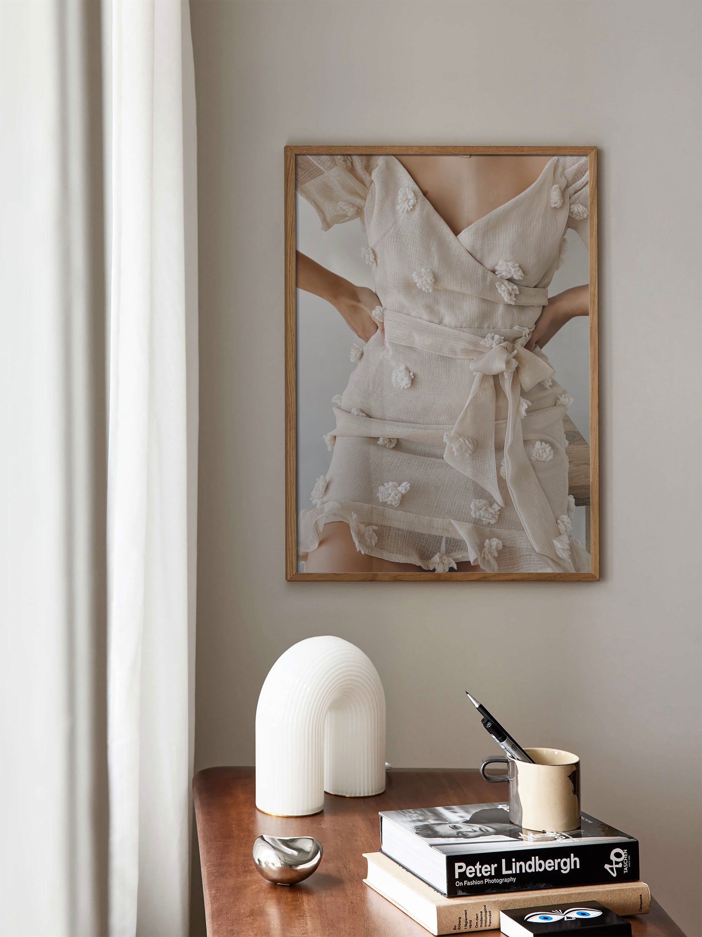 Beige Feminine Dress poster
