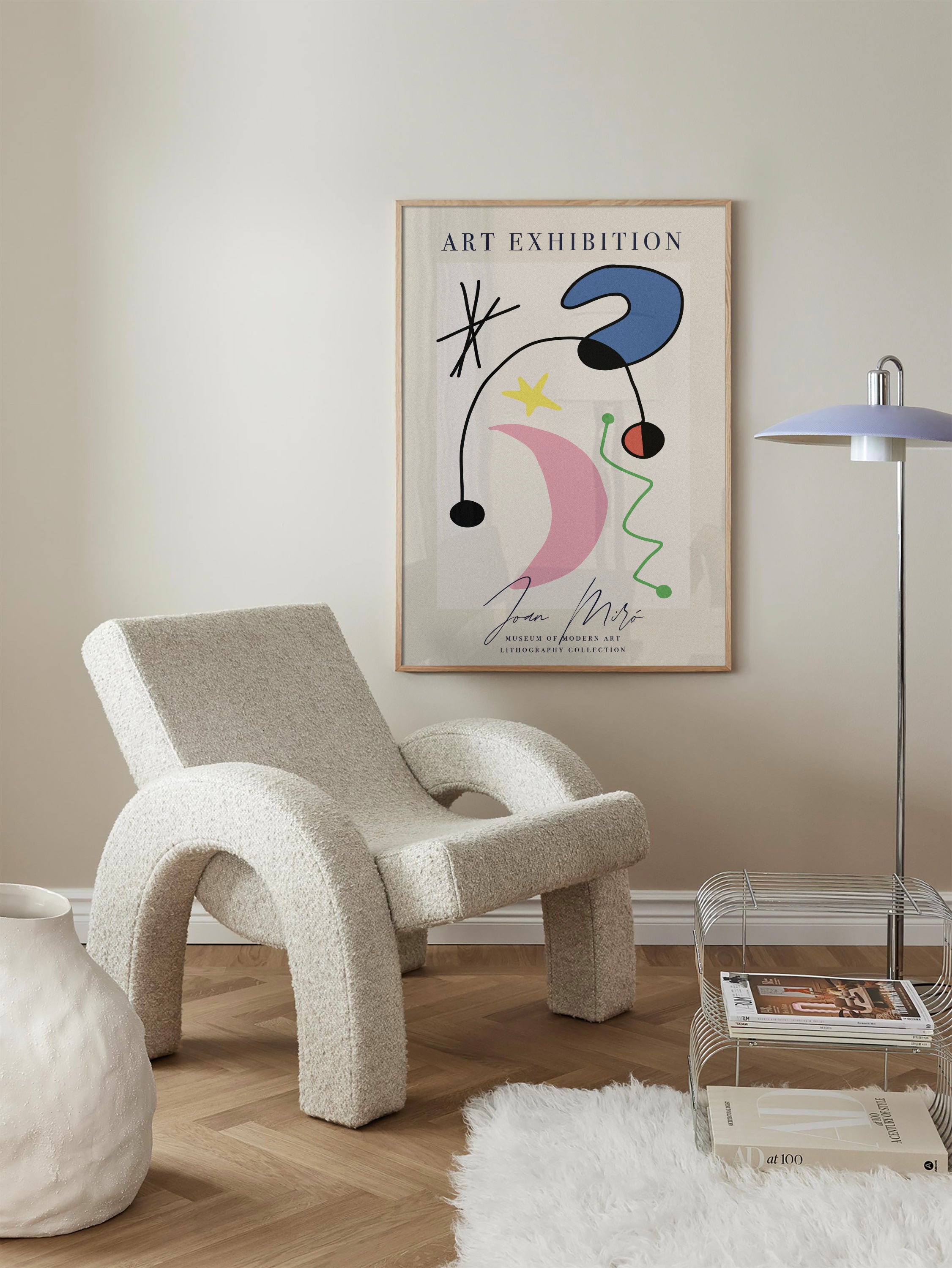 Joan Miró Pink Moon Poster