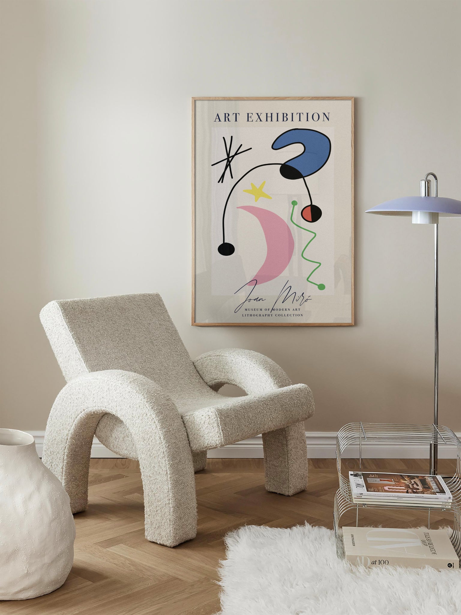 Joan Miró Pink Moon Modern Art