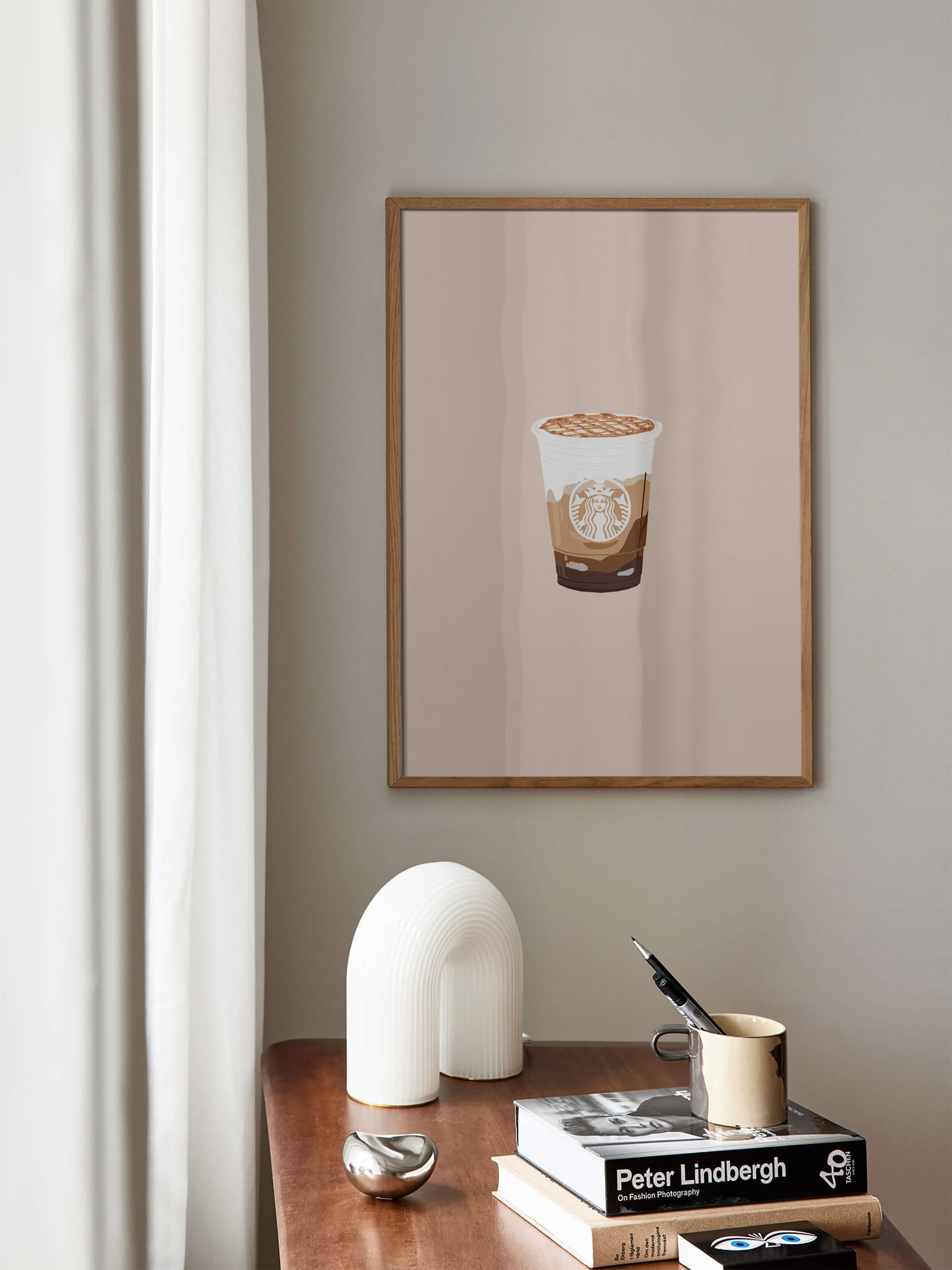 Neutral Starbucks Poster wall art