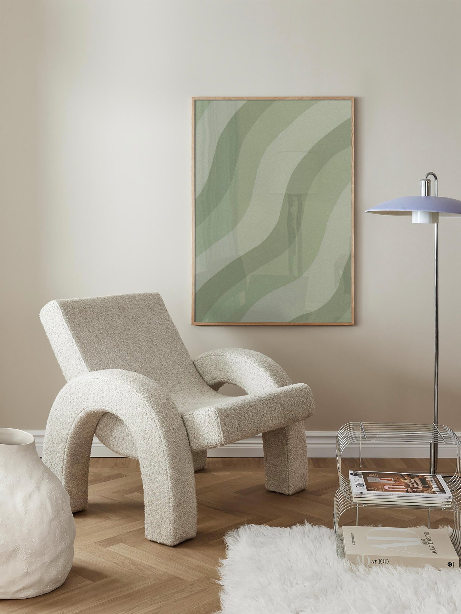 Wavy Green Lines poster