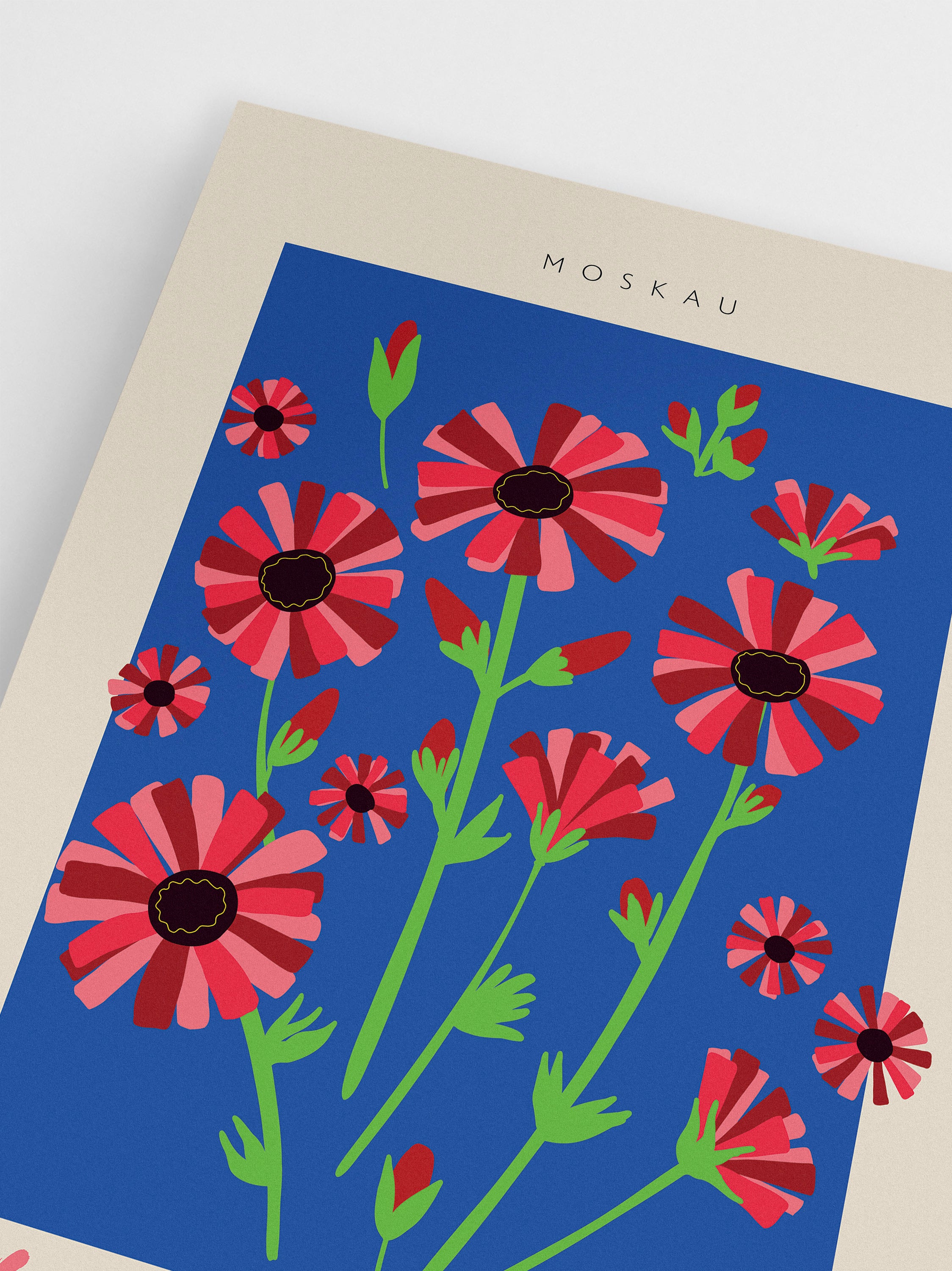 Moskau Flower Market Poster