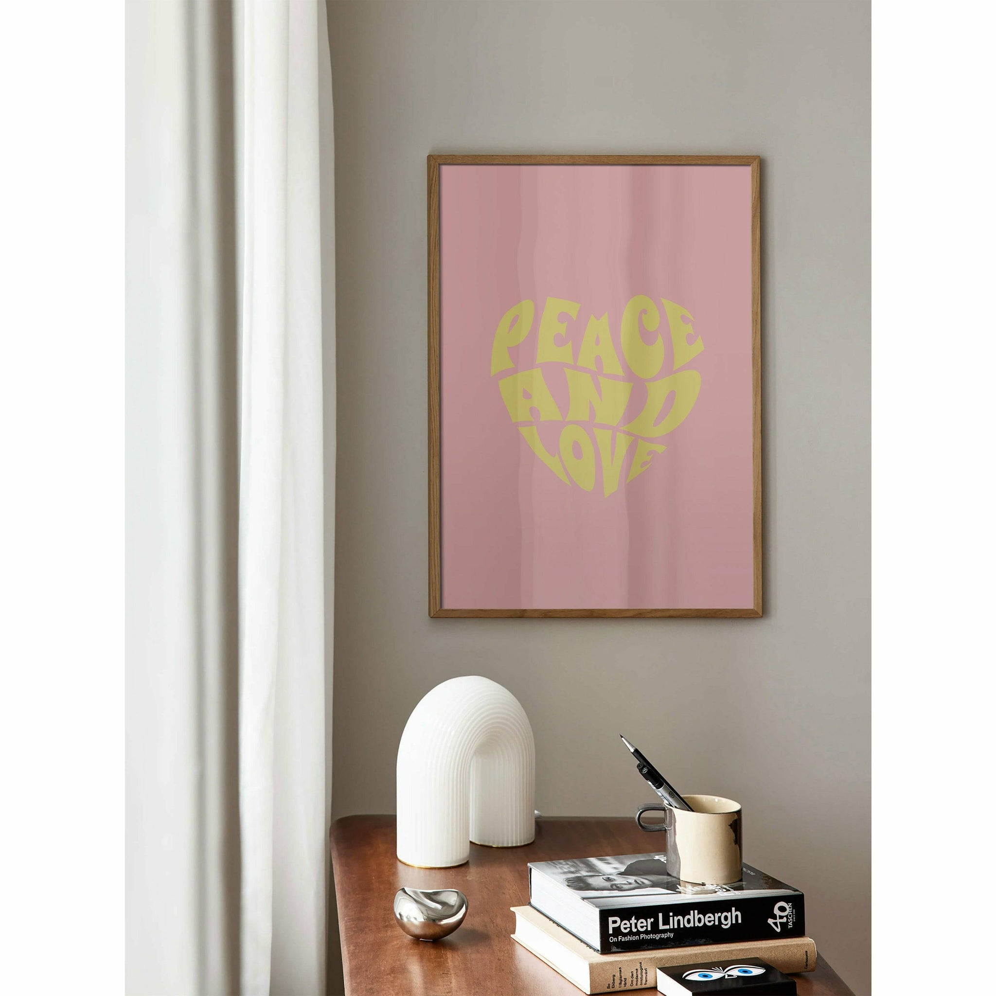 Pink Peace and Love Poster