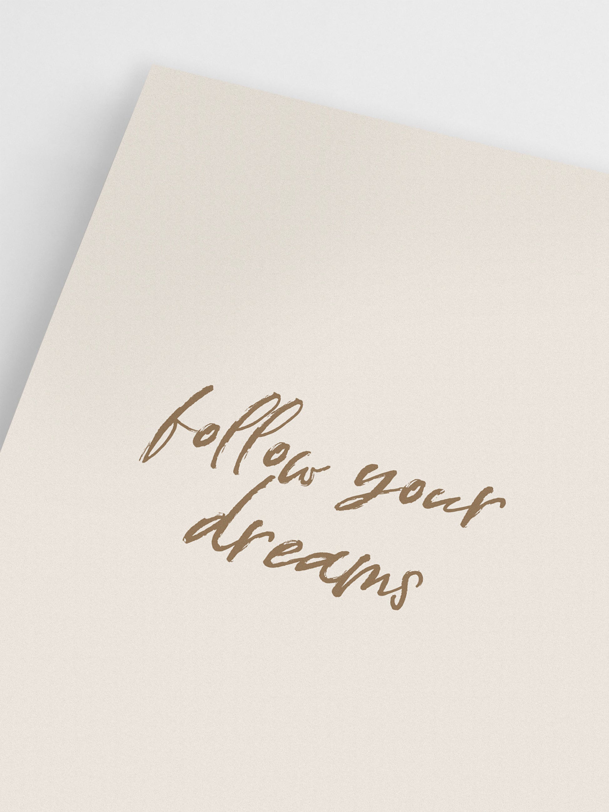 Follow Your Dreams wall art