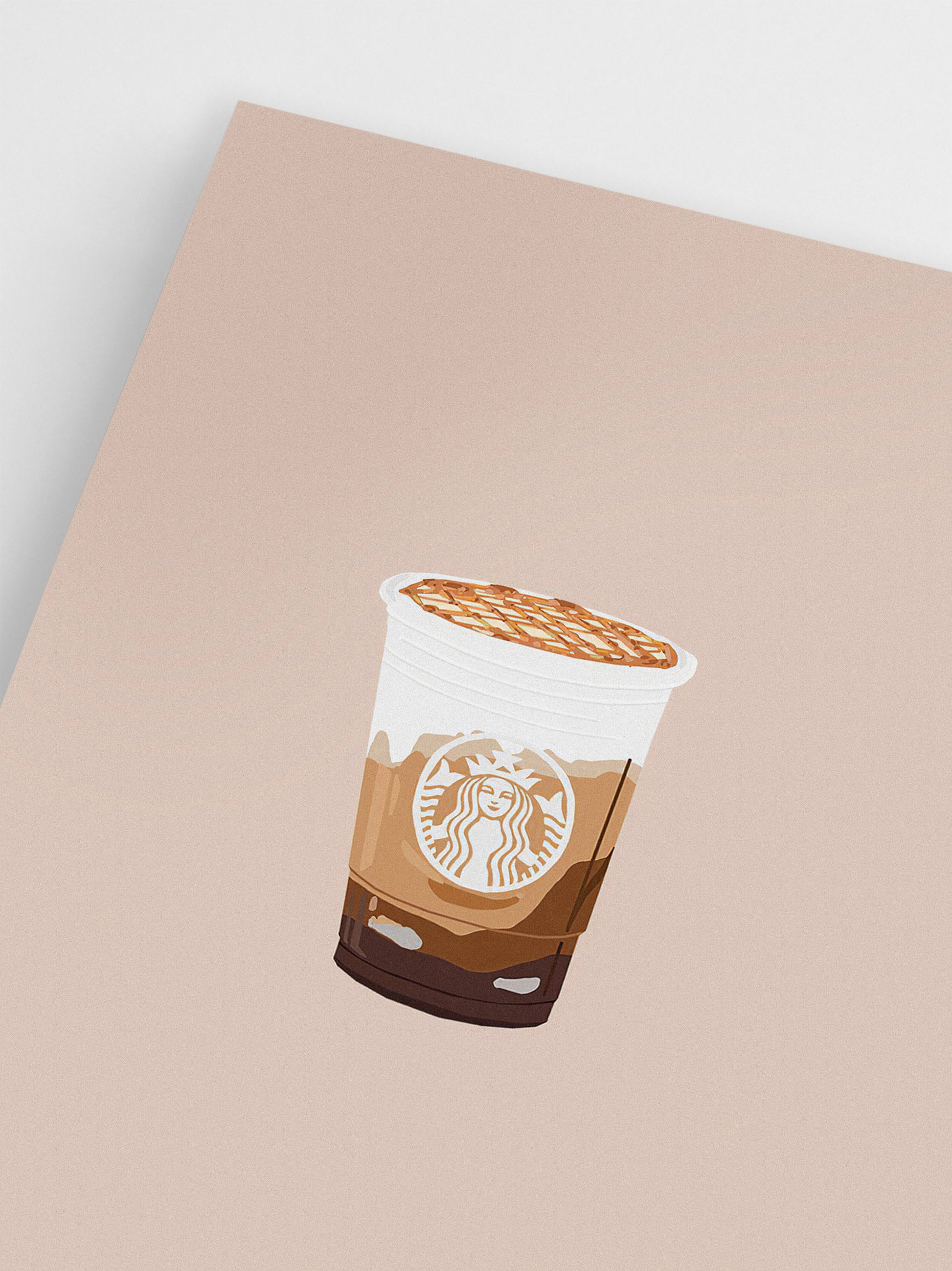 Neutral Starbucks wall art