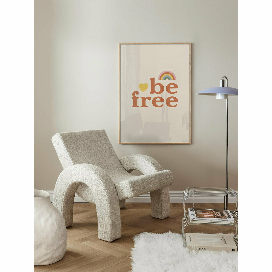 Rainbow Be Free 1970s Print