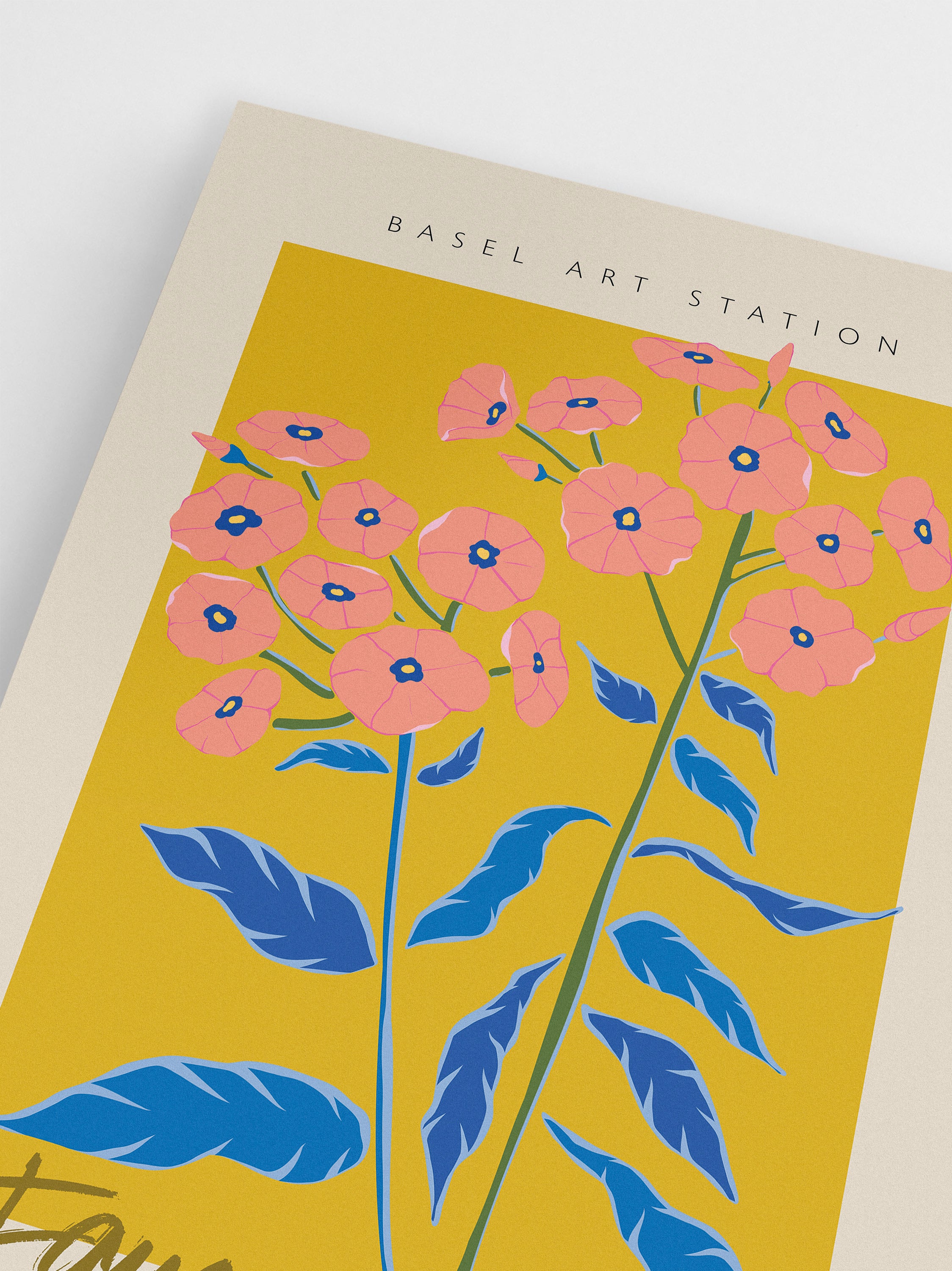 Pink & Yellow Floral Poster