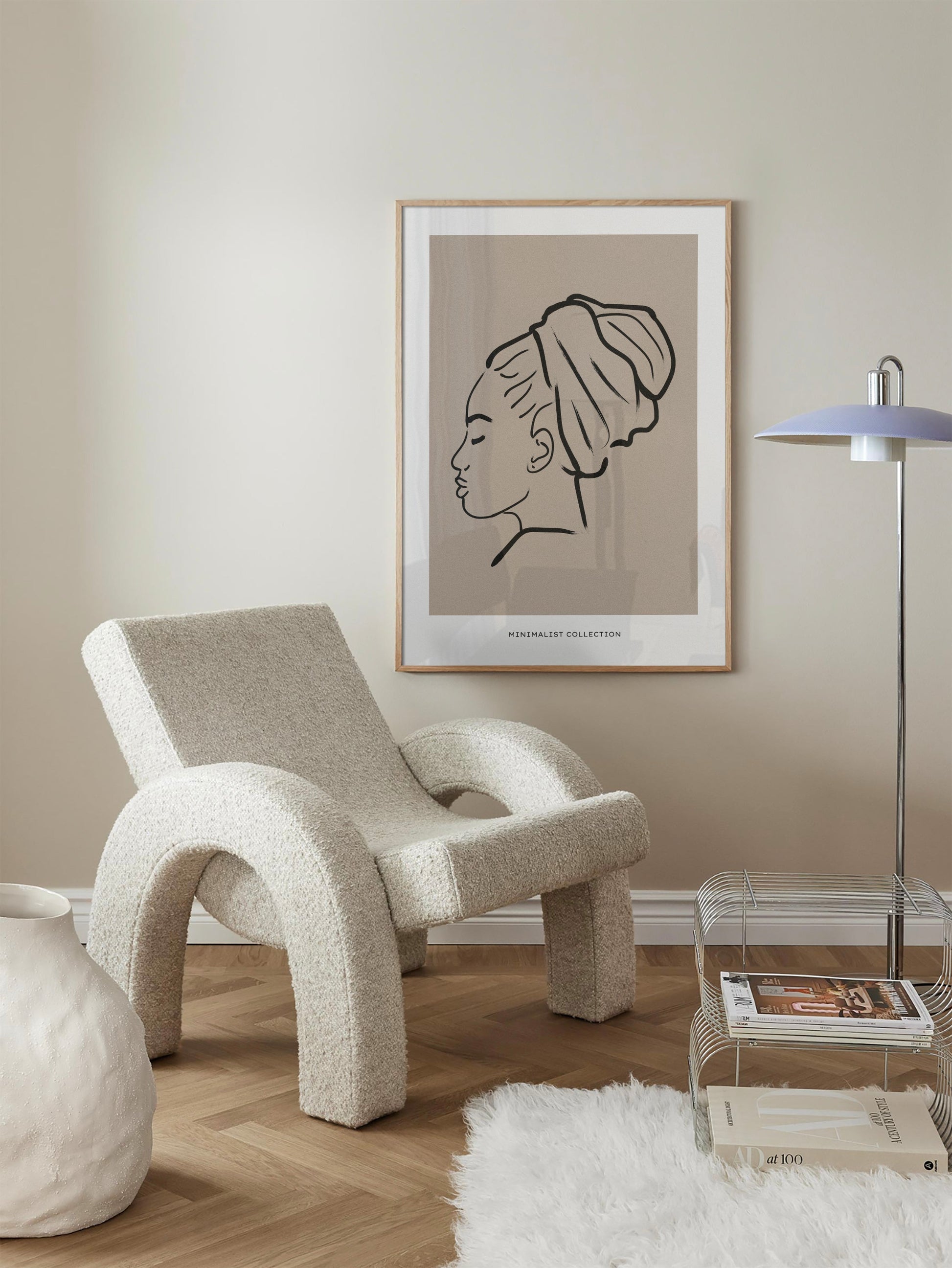 Minimalist Profile of a Woman Poster