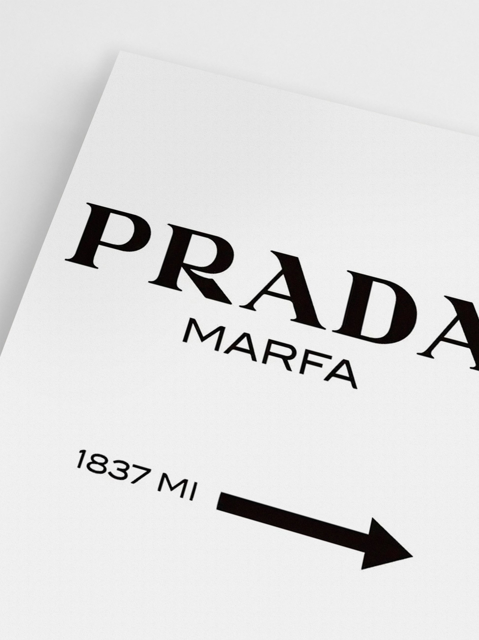 Prada Road Sign wall art