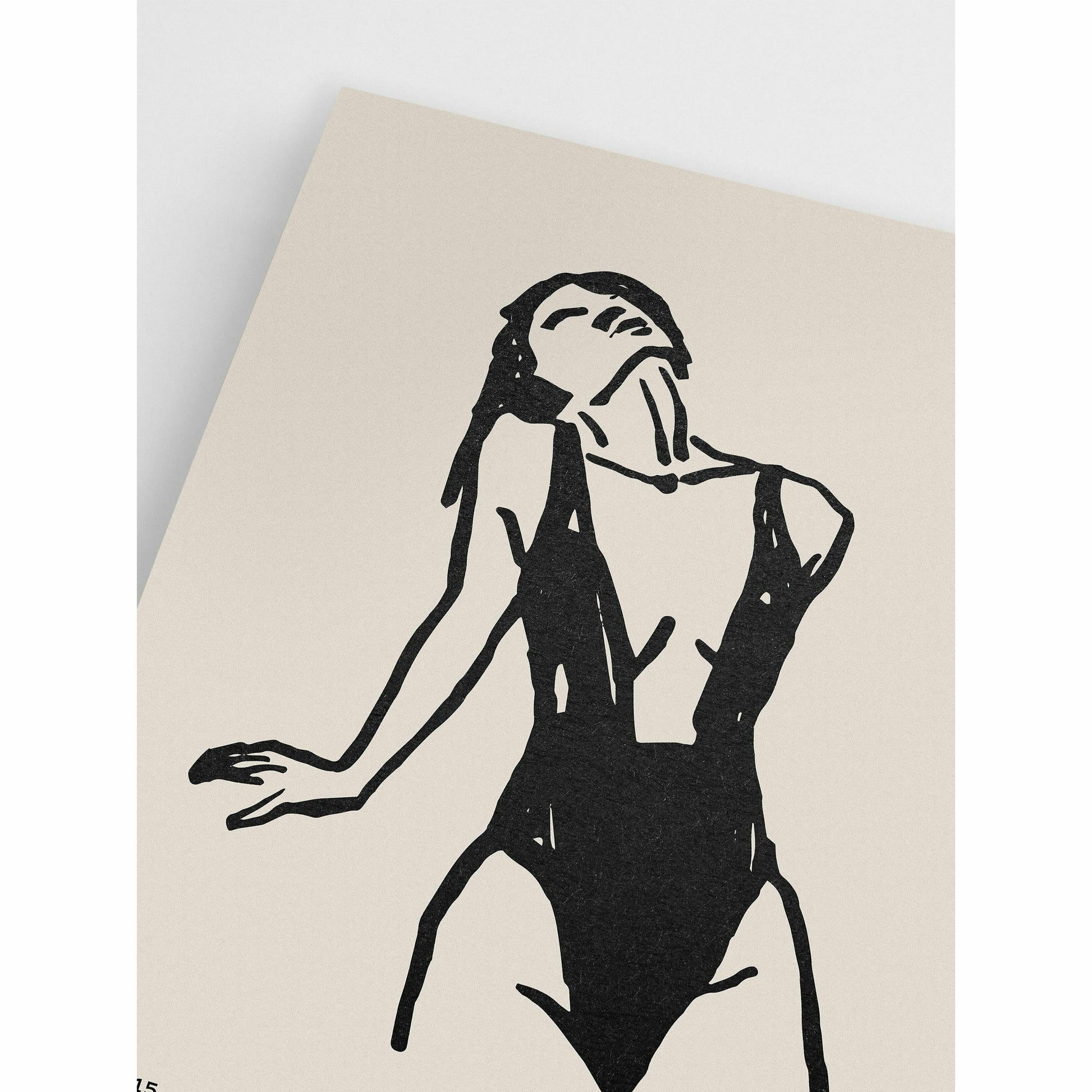 Sunbathing Sketch Poster