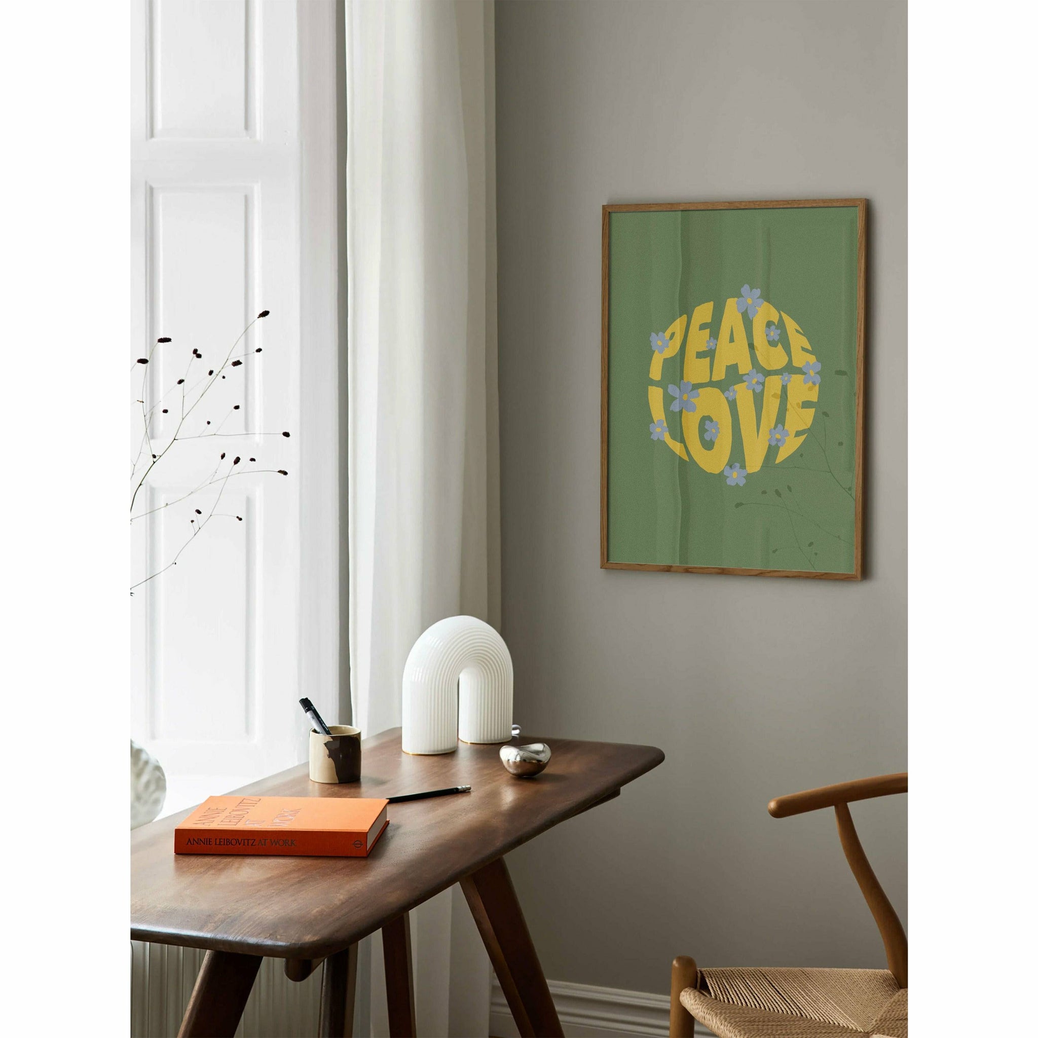 Green & Yellow Peace Poster