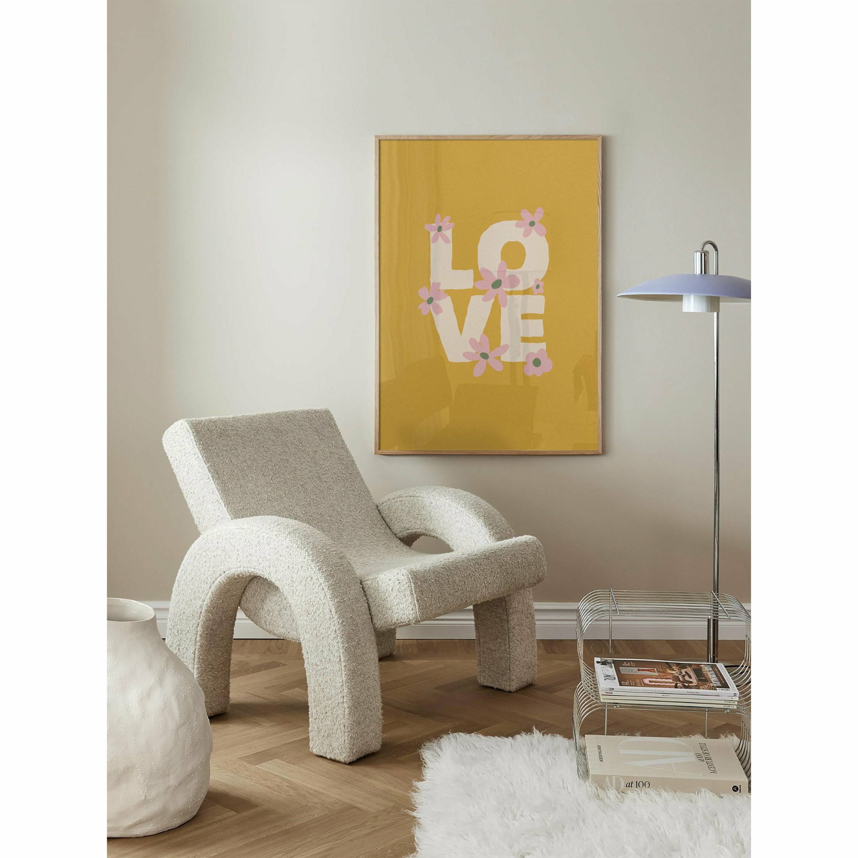 Retro Poster with Flowers