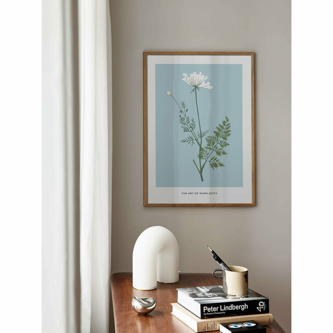 White Wildflowers Bedroom Artwork